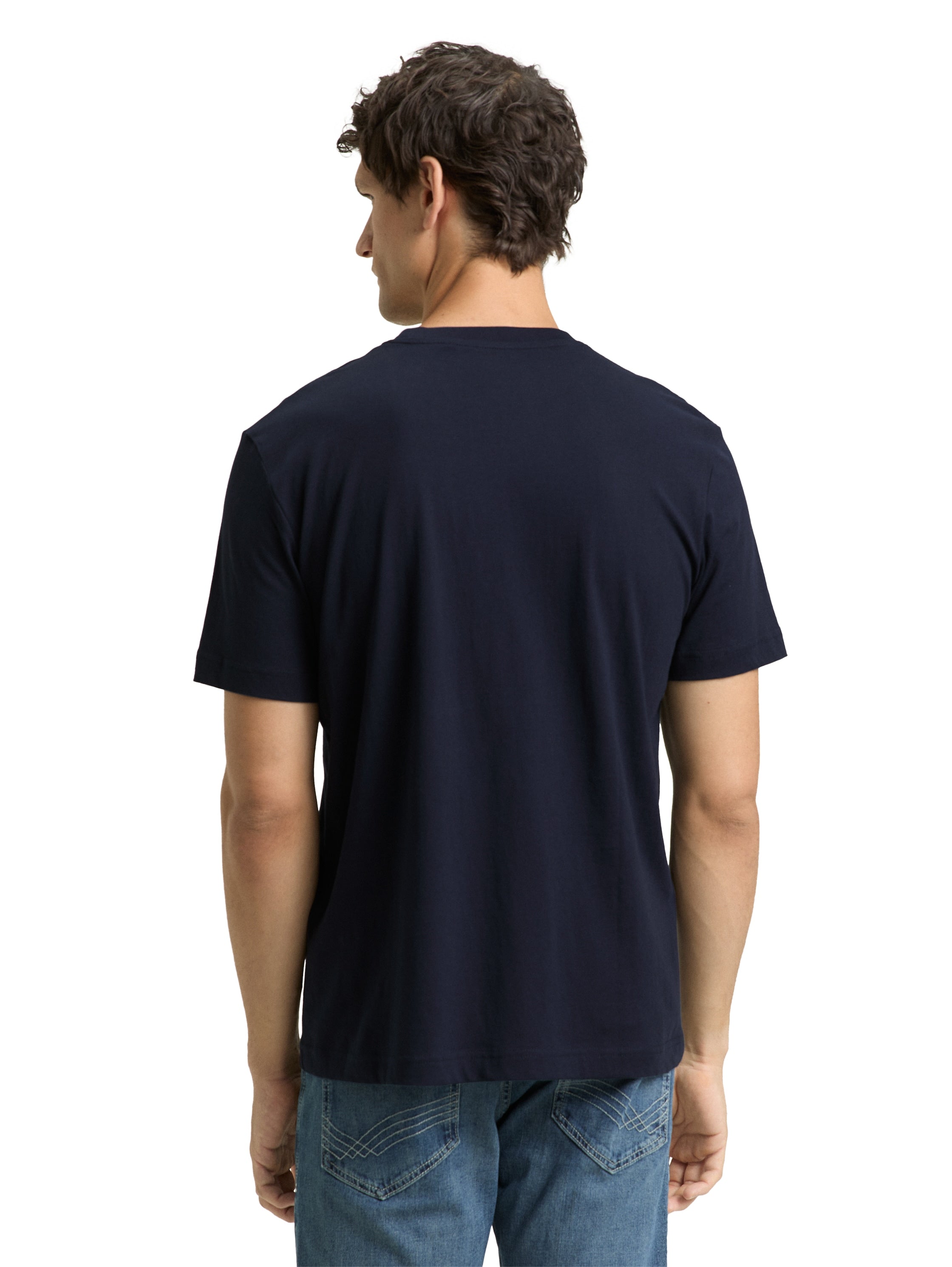 Tom Tailor Navy T-Shirt With Printed Design