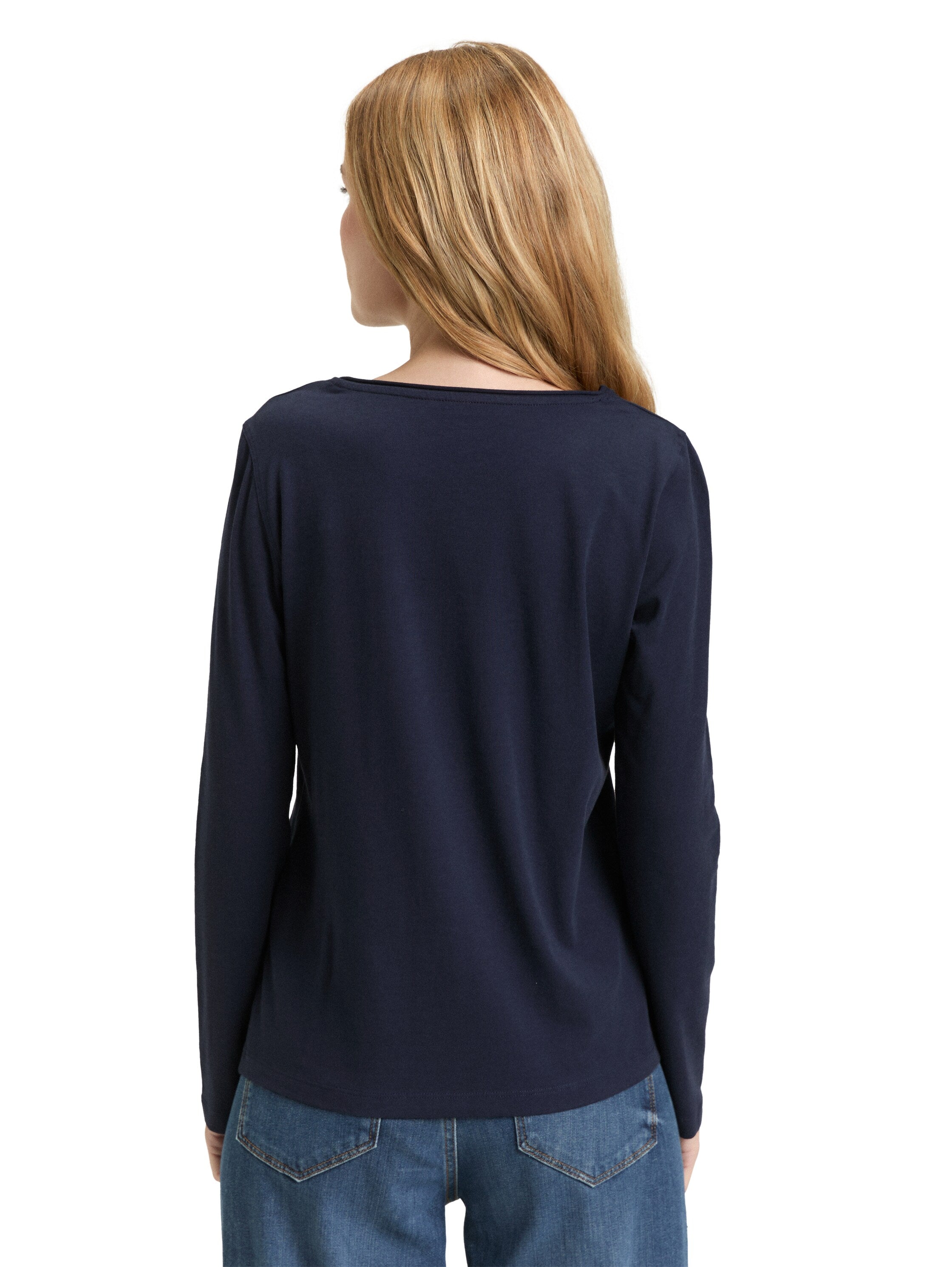 Tom Tailor Navy Basic long-sleeved T-shirt