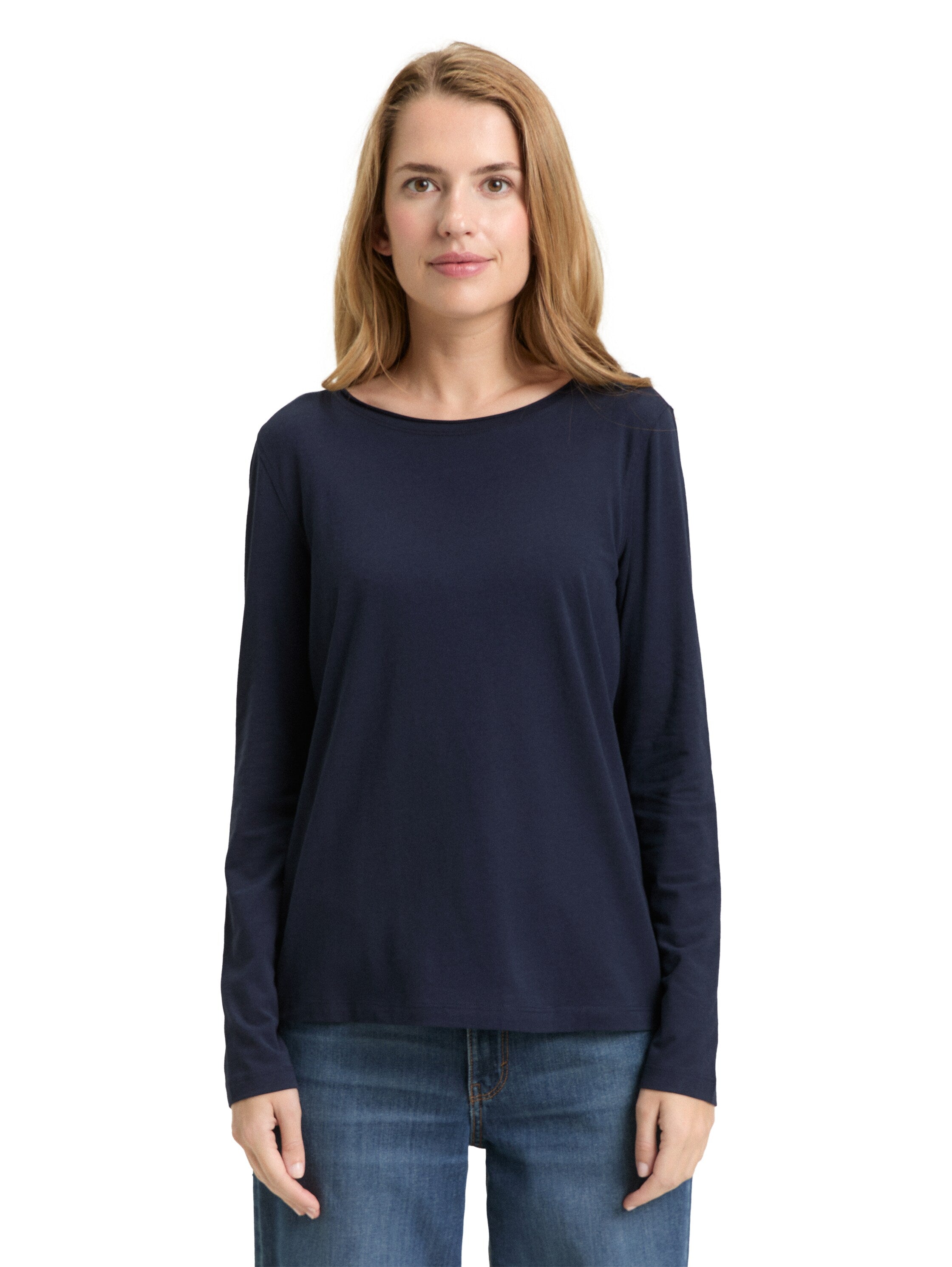 Tom Tailor Navy Basic long-sleeved T-shirt