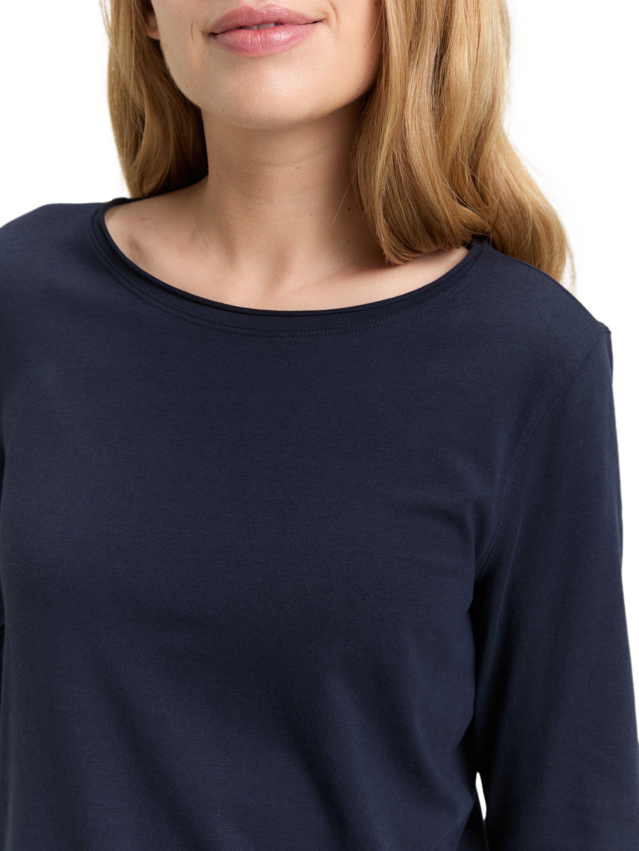 Tom Tailor Navy Basic long-sleeved T-shirt