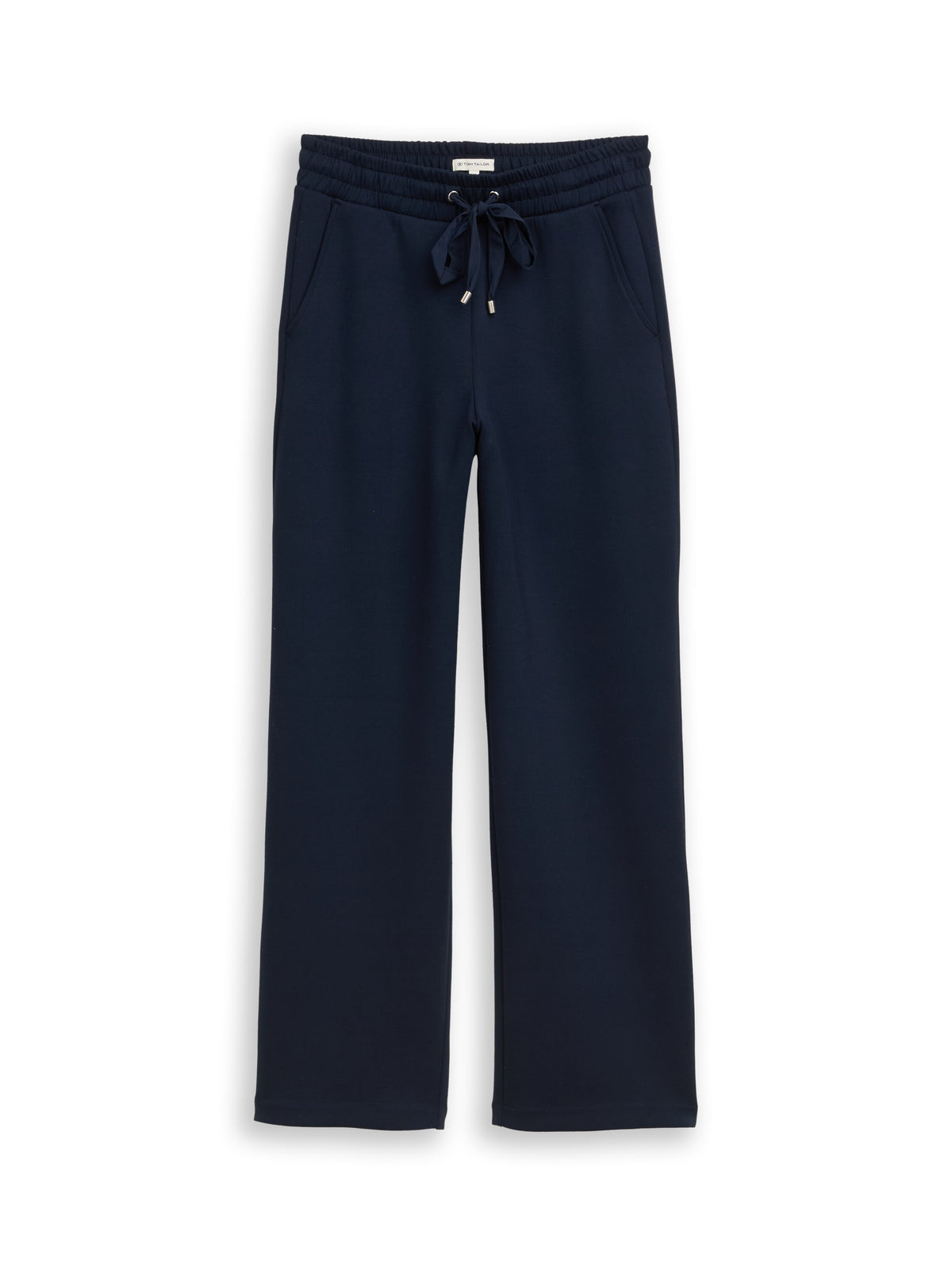 Tom Tailor Straight Sky Captain Blue Pant with Elasticated Waistband and Drawstring