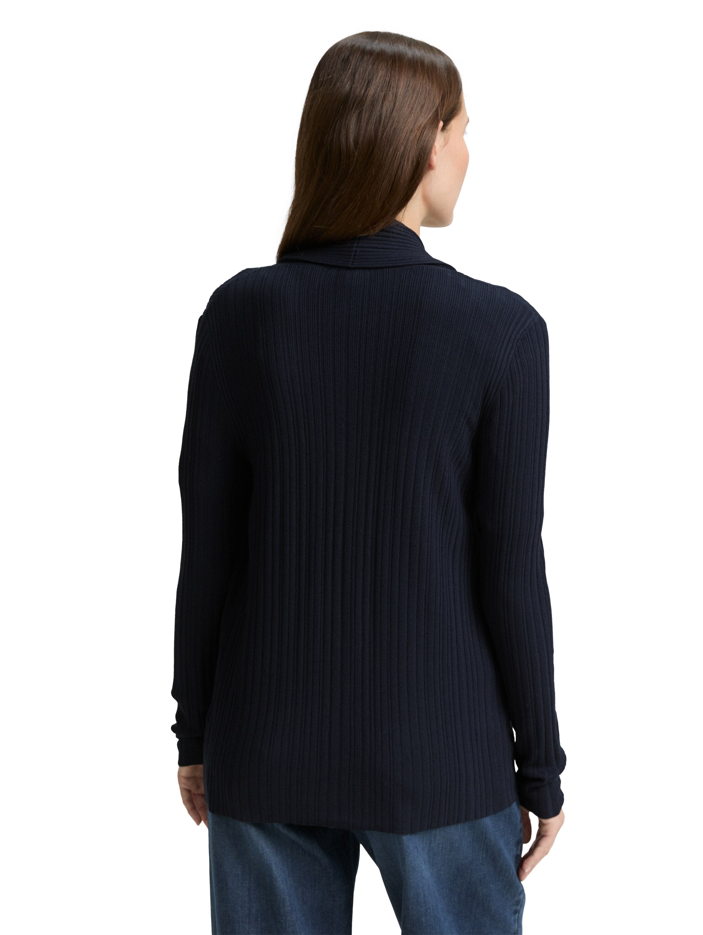 Tom Tailor Navy Cardigan With Shawl Collar