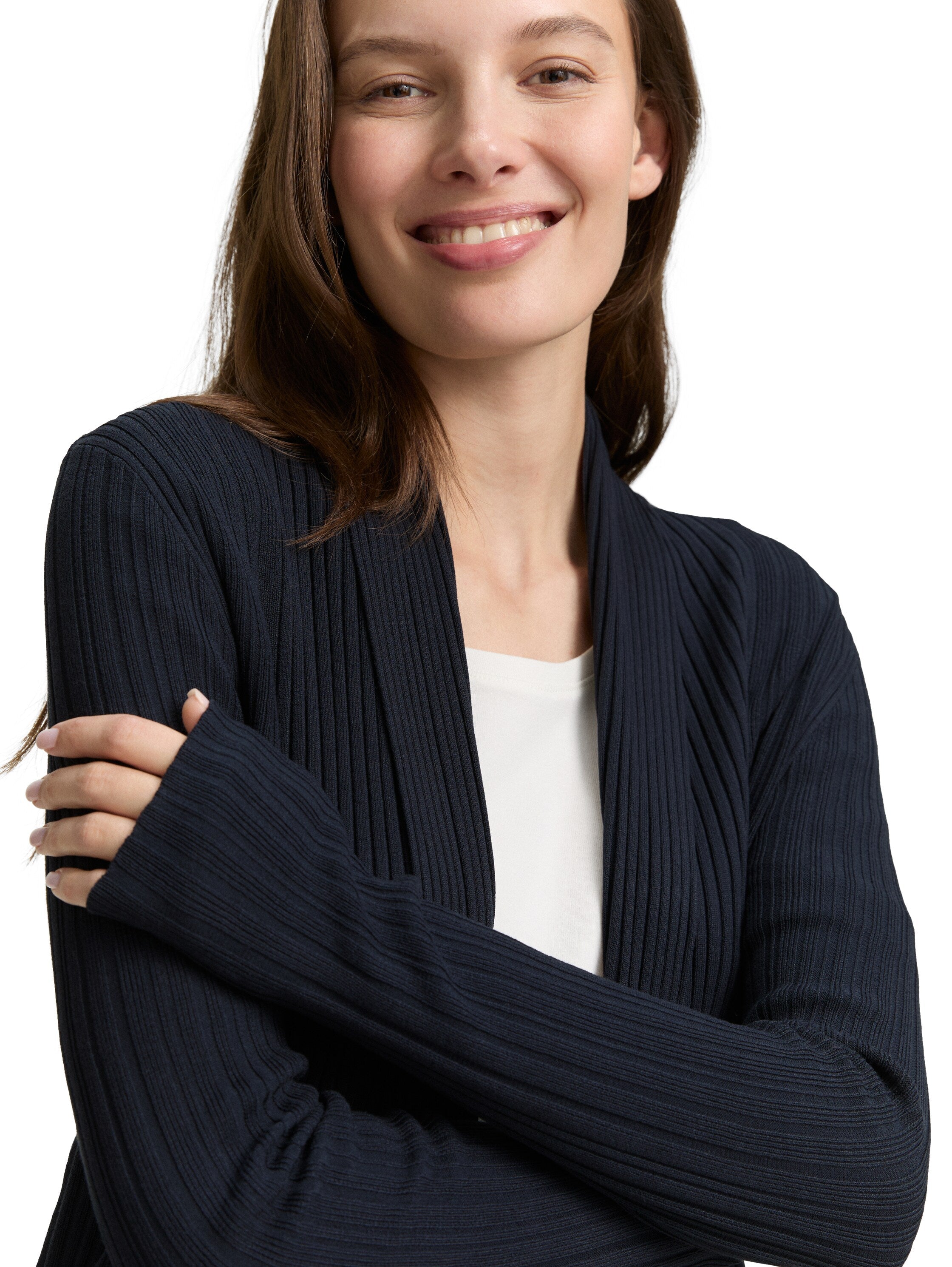 Tom Tailor Navy Cardigan With Shawl Collar