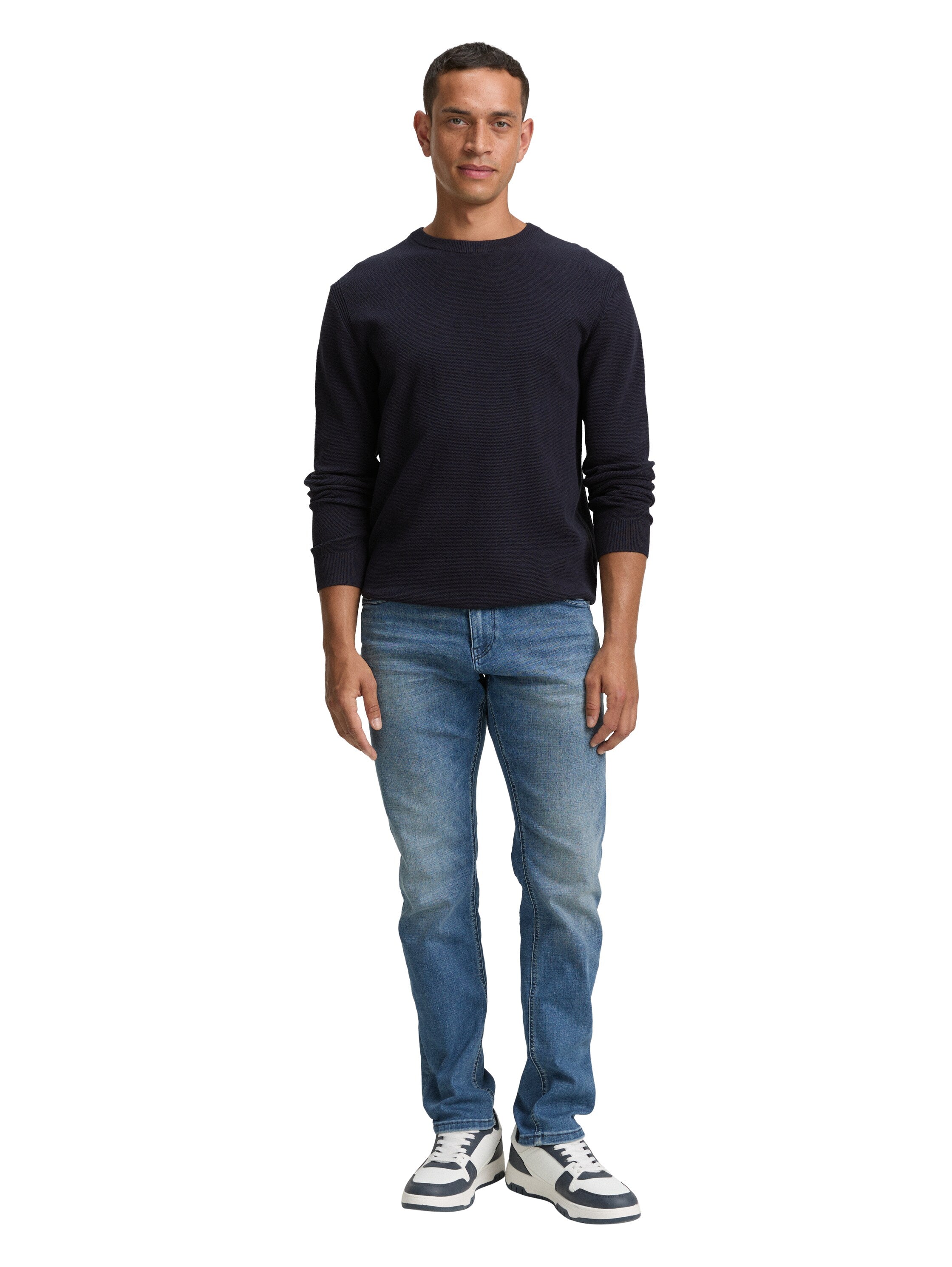 Tom Tailor Knitted Organic Cotton Navy Pullover