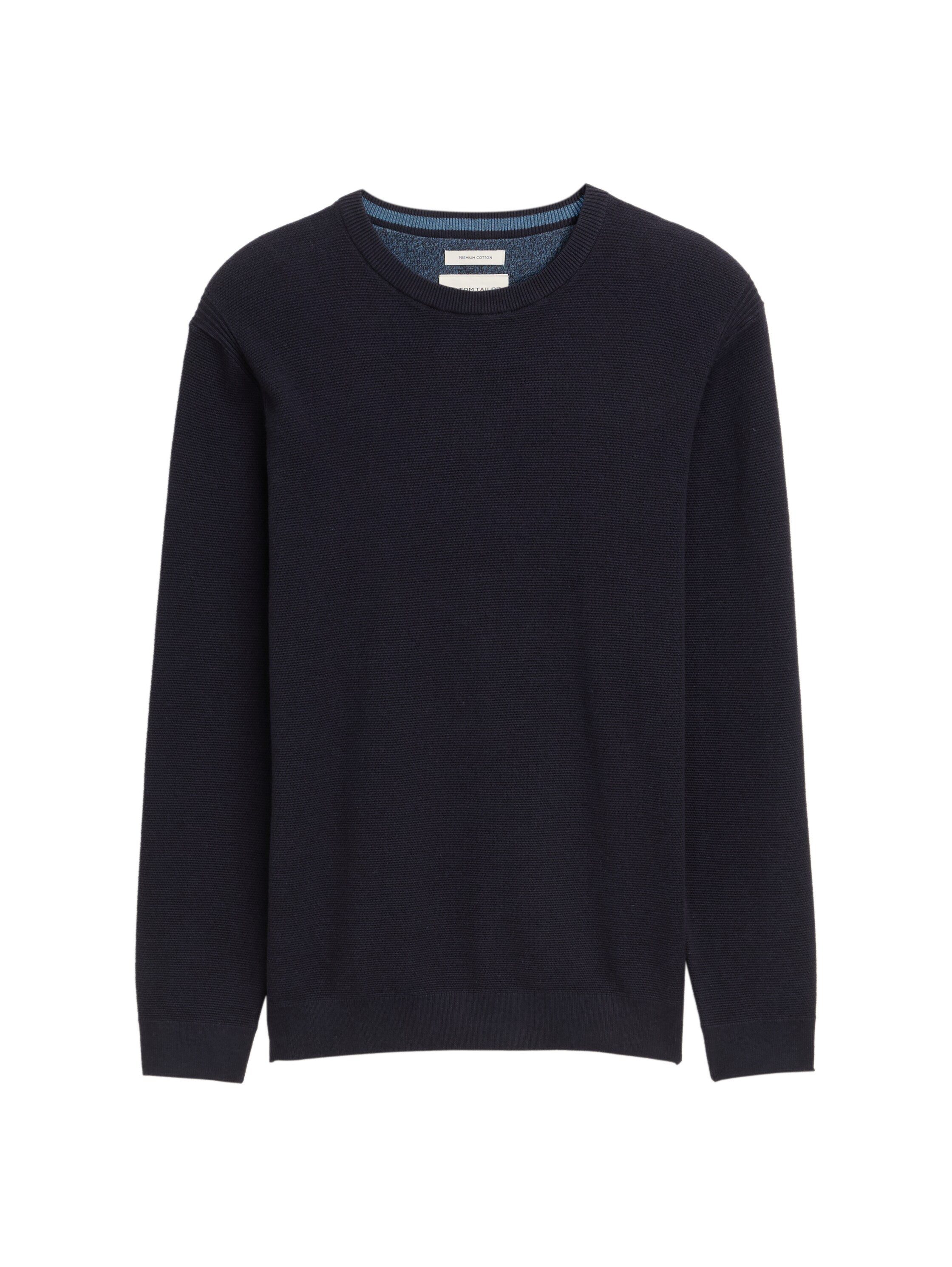 Tom Tailor Knitted Organic Cotton Navy Pullover