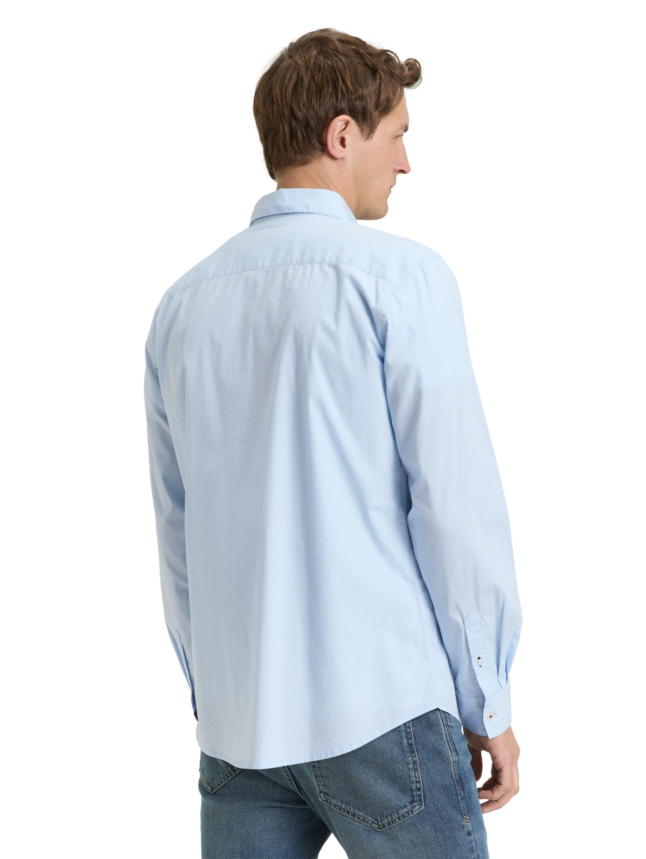 Tom Tailor Regular Fit Blue Shirt With Stretch