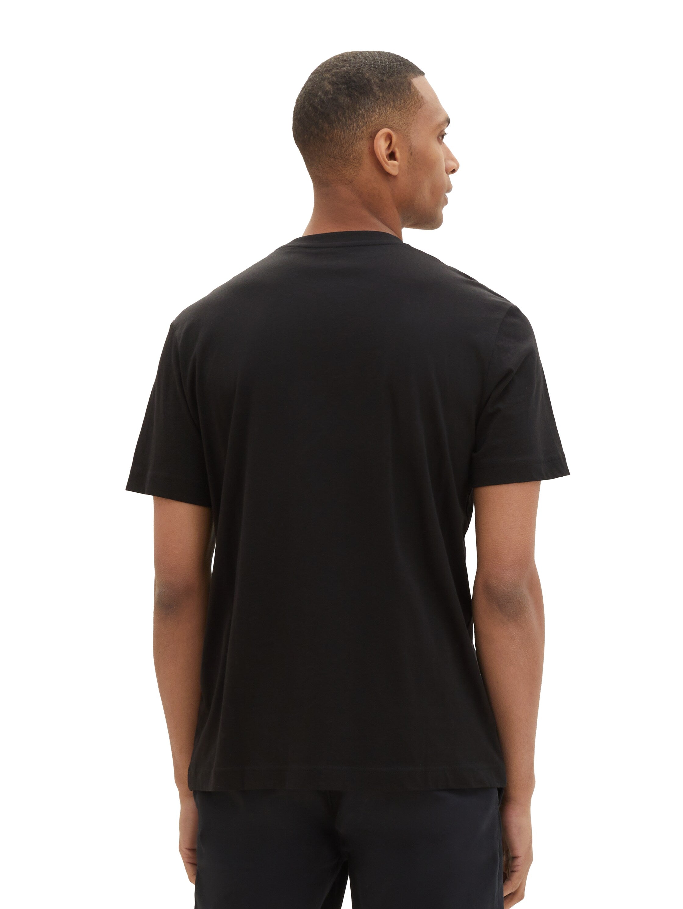 Tom Tailor Black T-Shirt With Logo Print