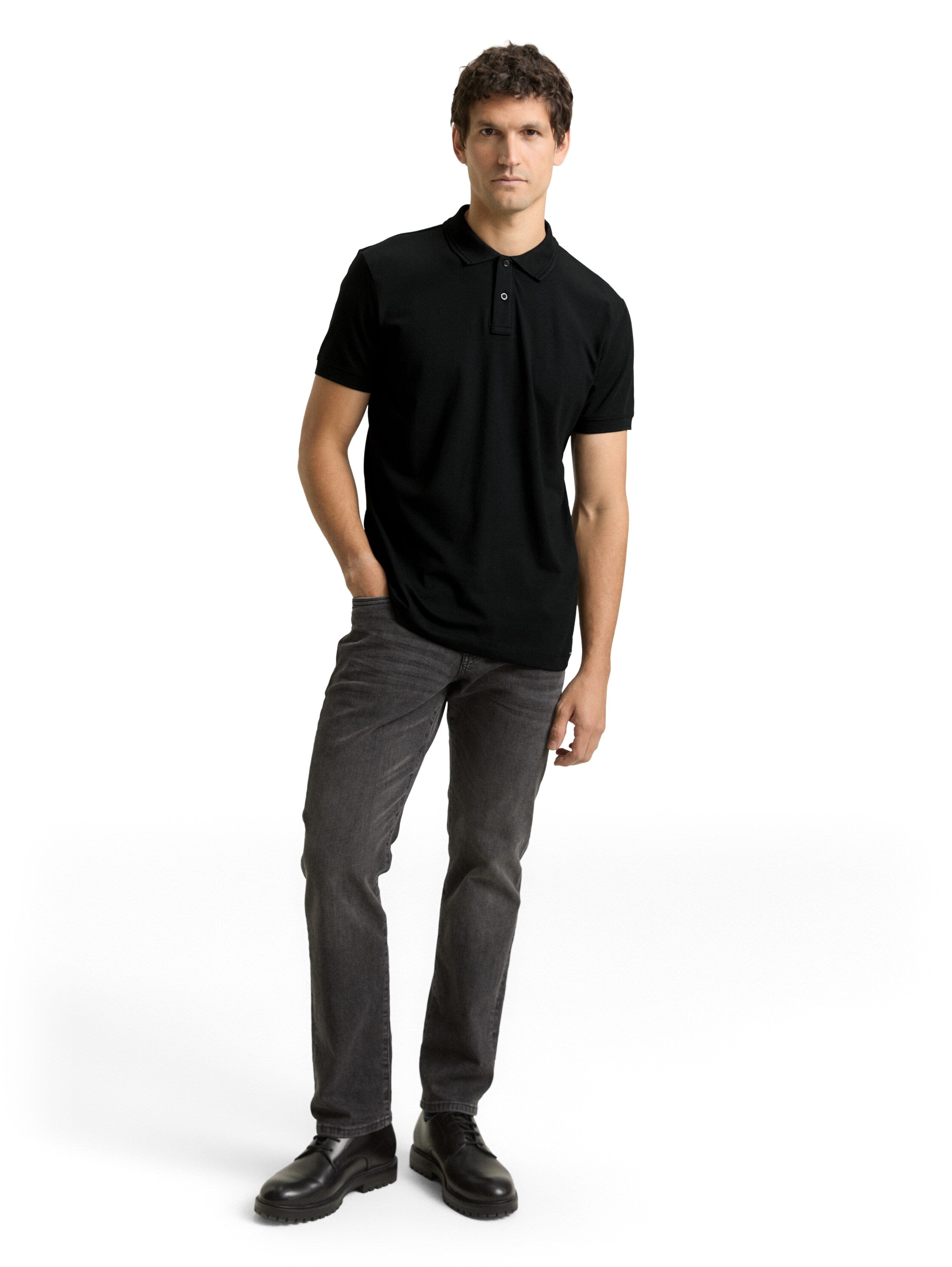 Tom Tailor Black Short Sleeved Polo