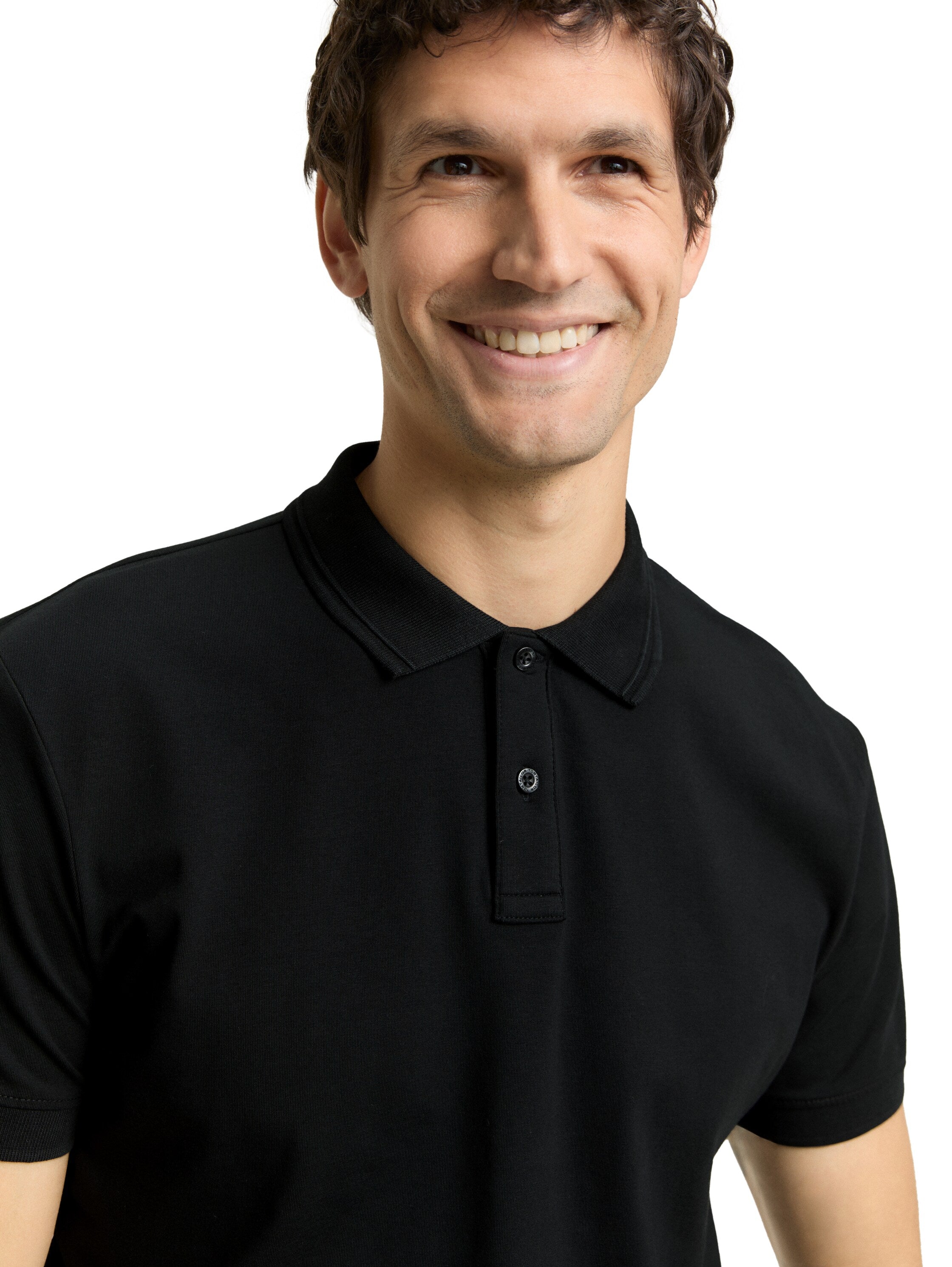 Tom Tailor Black Short Sleeved Polo