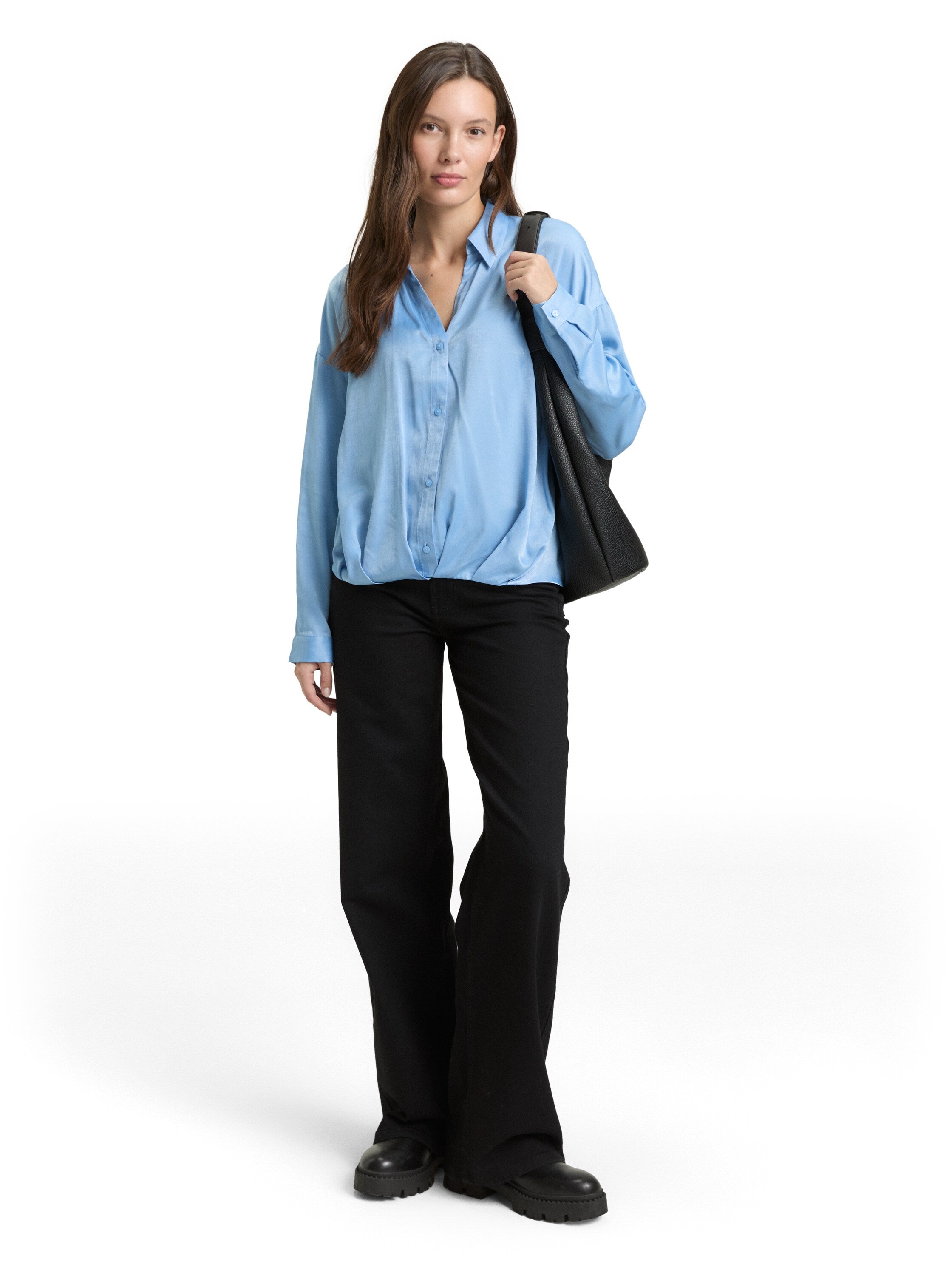 Tom Tailor Blue Oversized Shirt