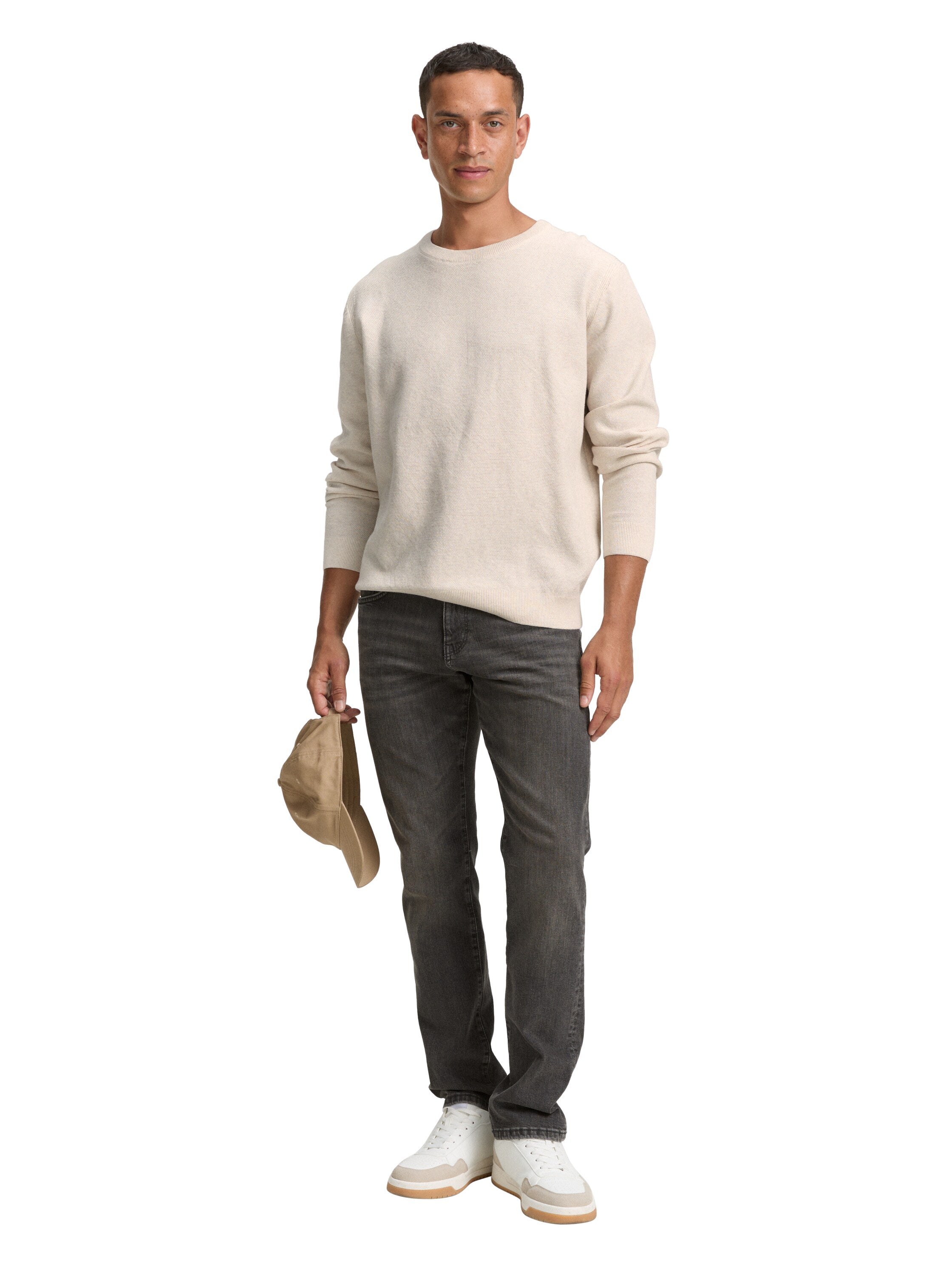 Tom Tailor Knitted Organic Cotton Butter Cream Pullover