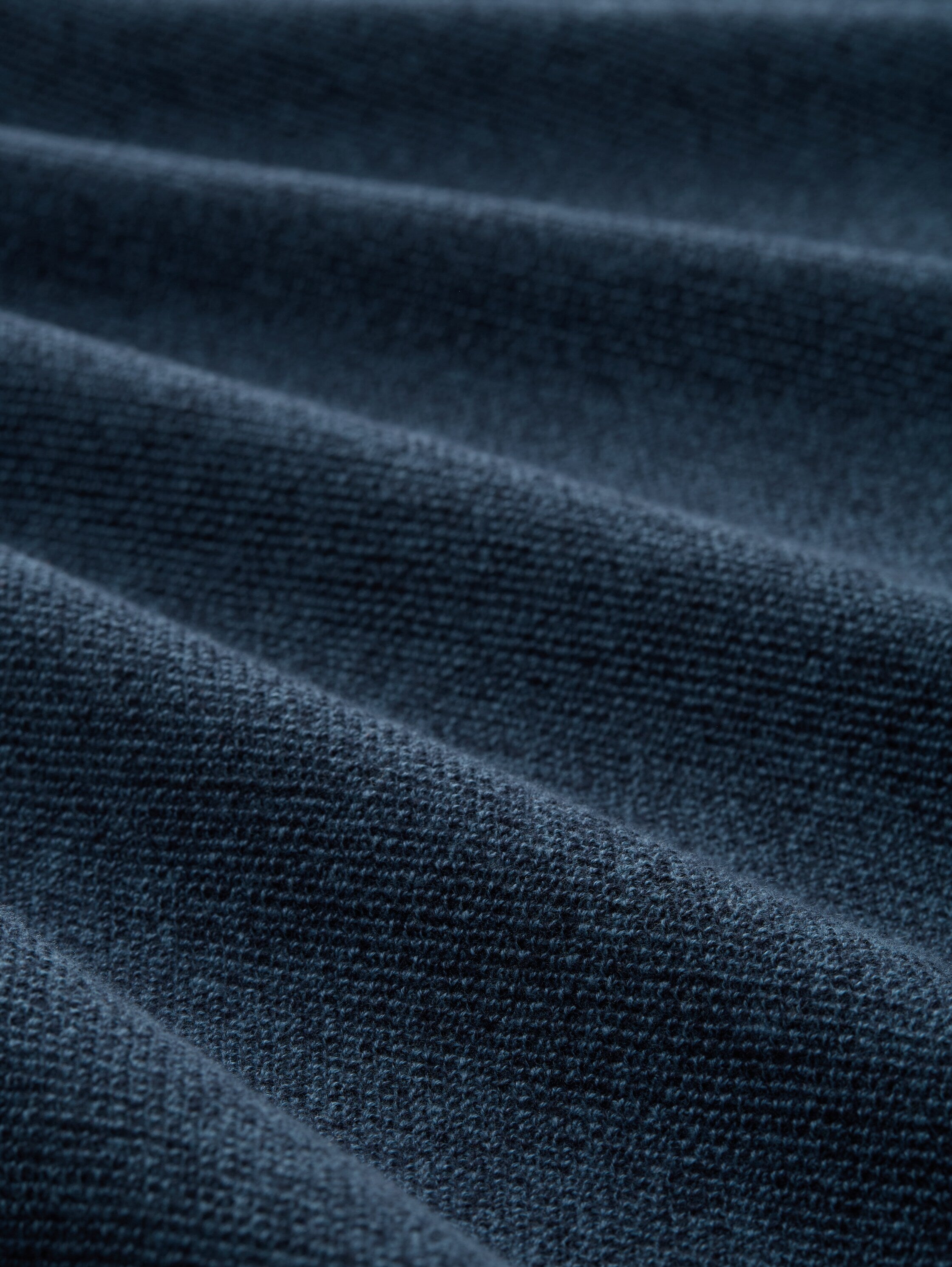 Tom Tailor Knitted Organic Cotton Teal Navy Pullover