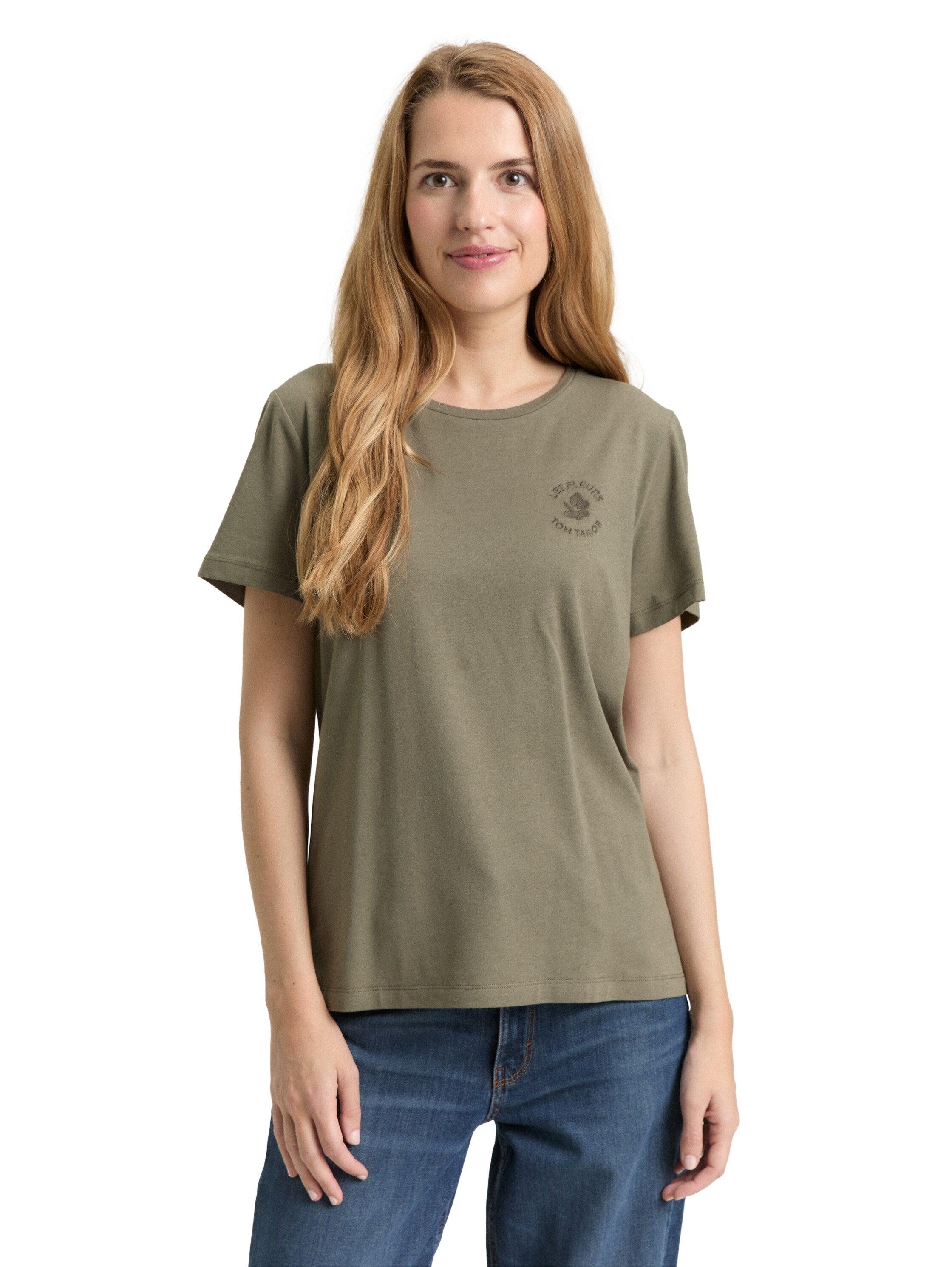 Tom Tailor Cloudy Green Printed T-Shirt