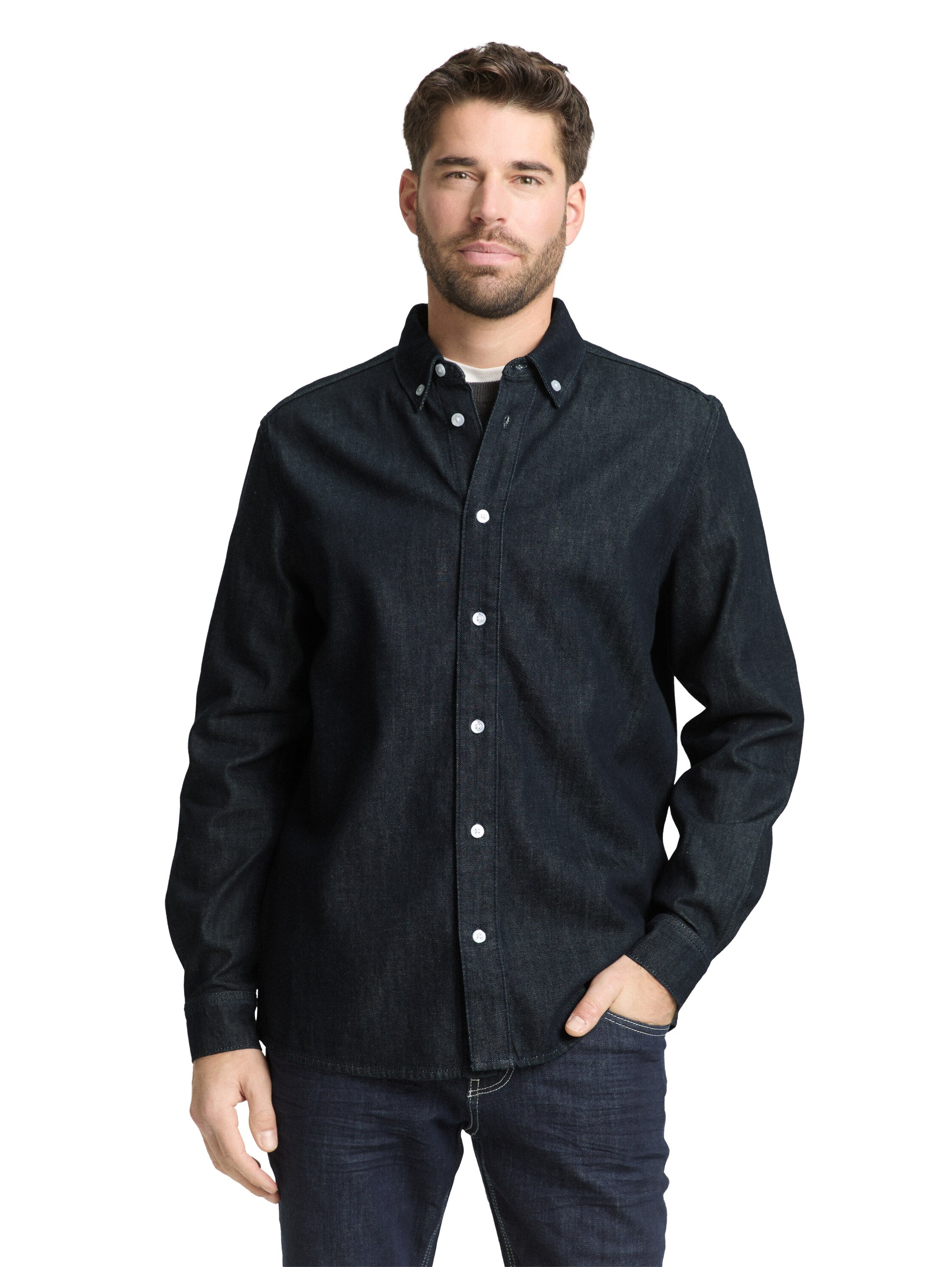 Tom Tailor Deep Navy Regular Fit Denim Shirt