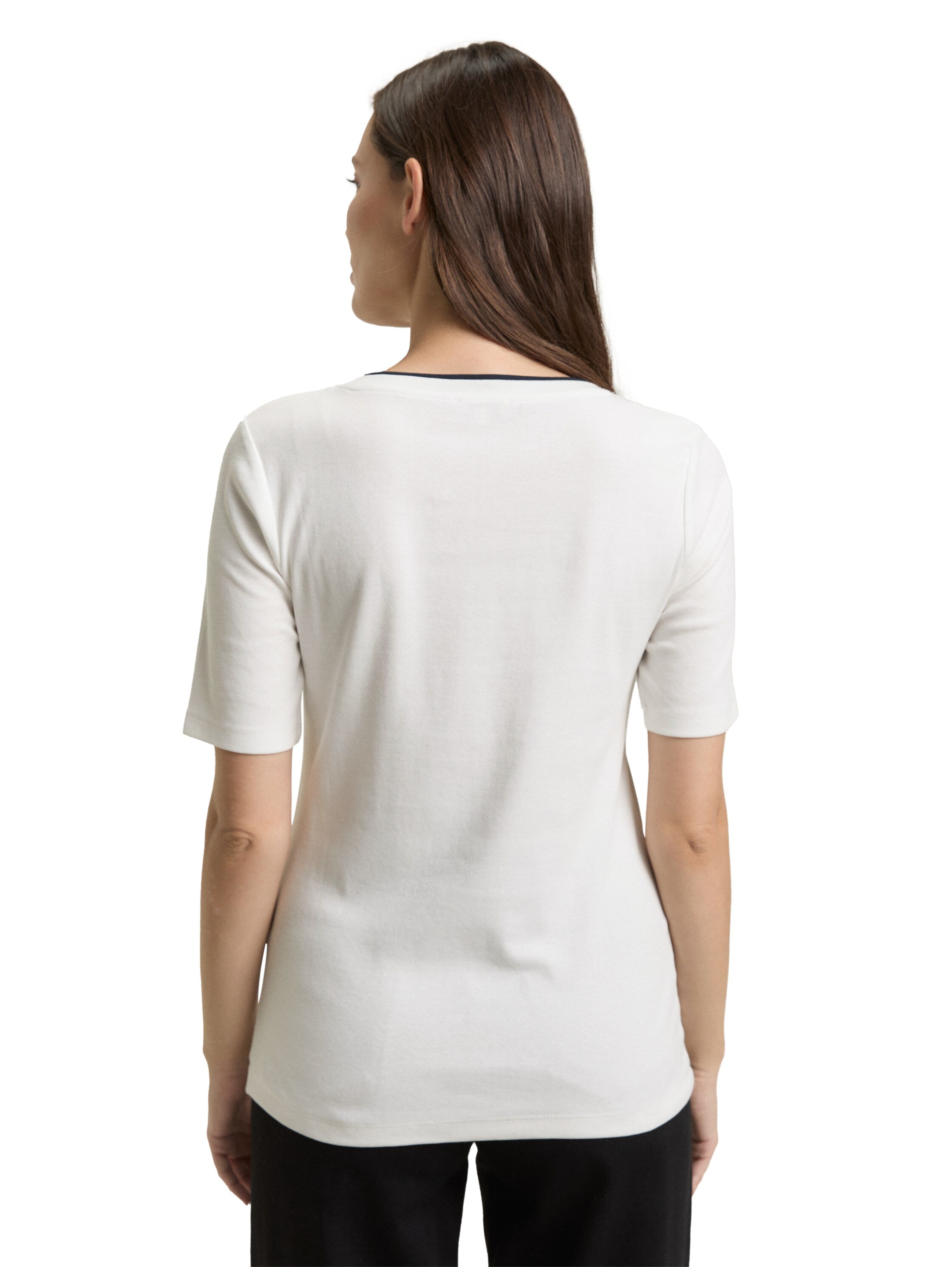 Tom Tailor White V-Neck T-Shirt
