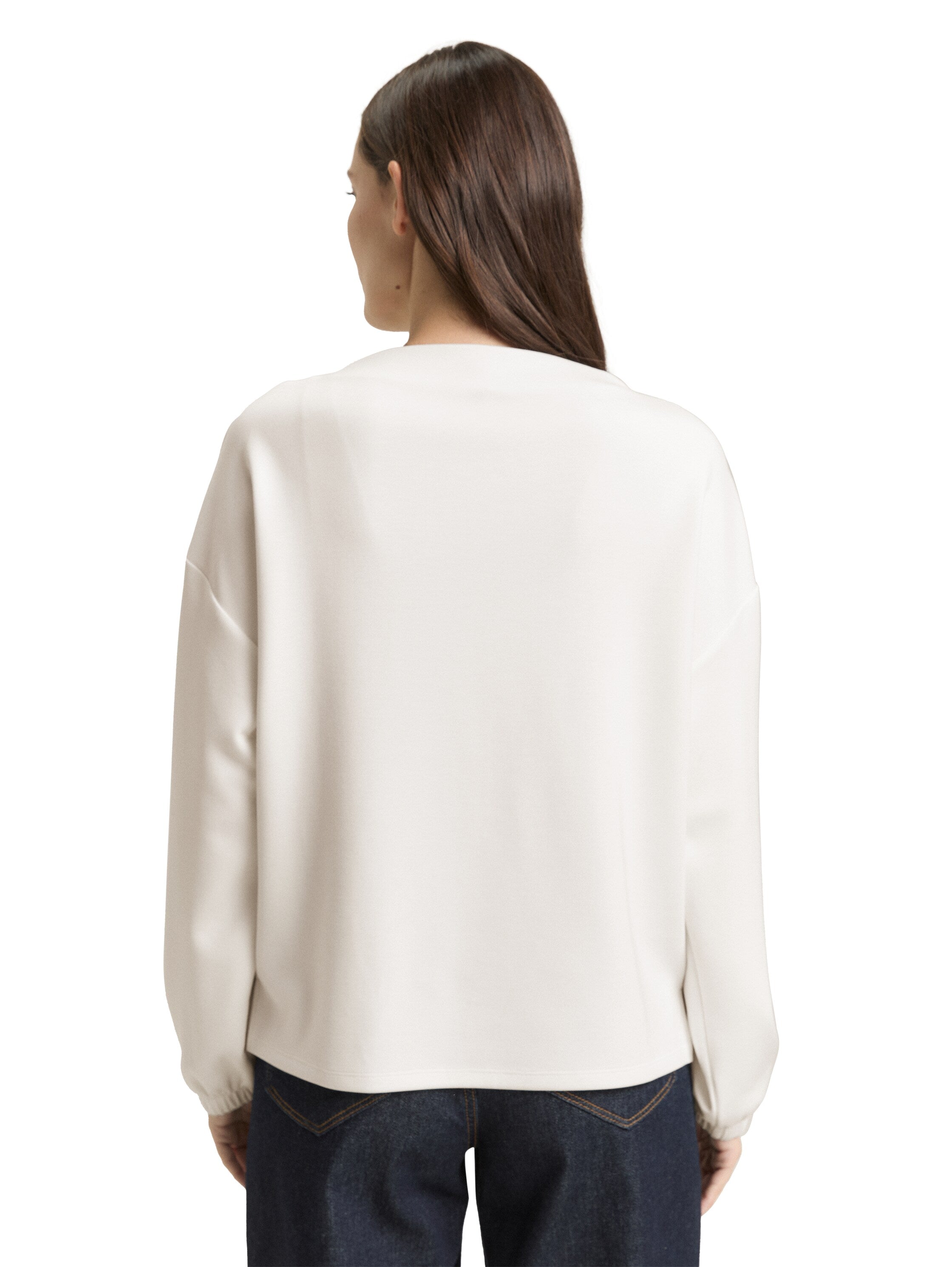 Tom Tailor White Long Sleeved Sweater
