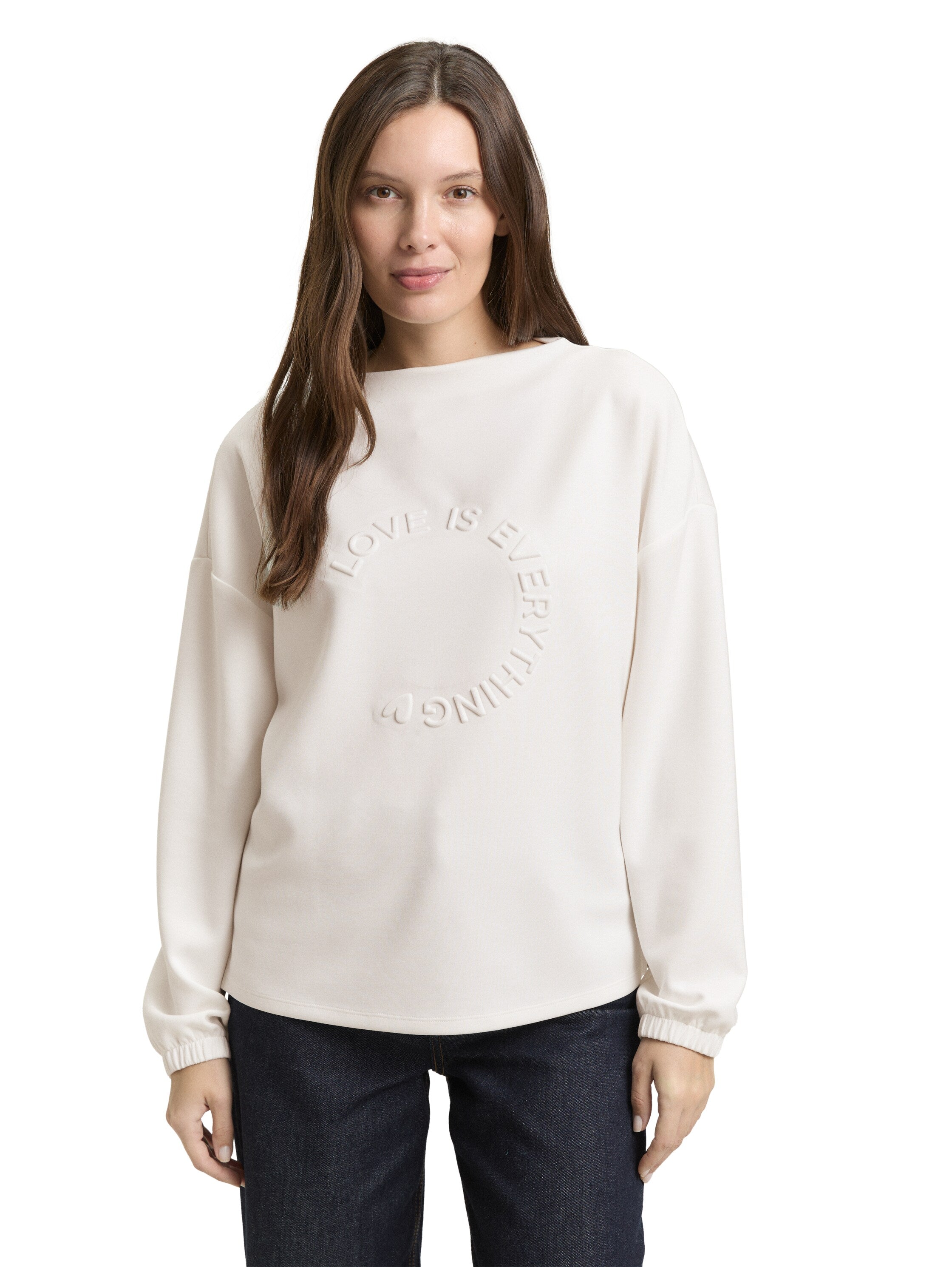 Tom Tailor White Long Sleeved Sweater