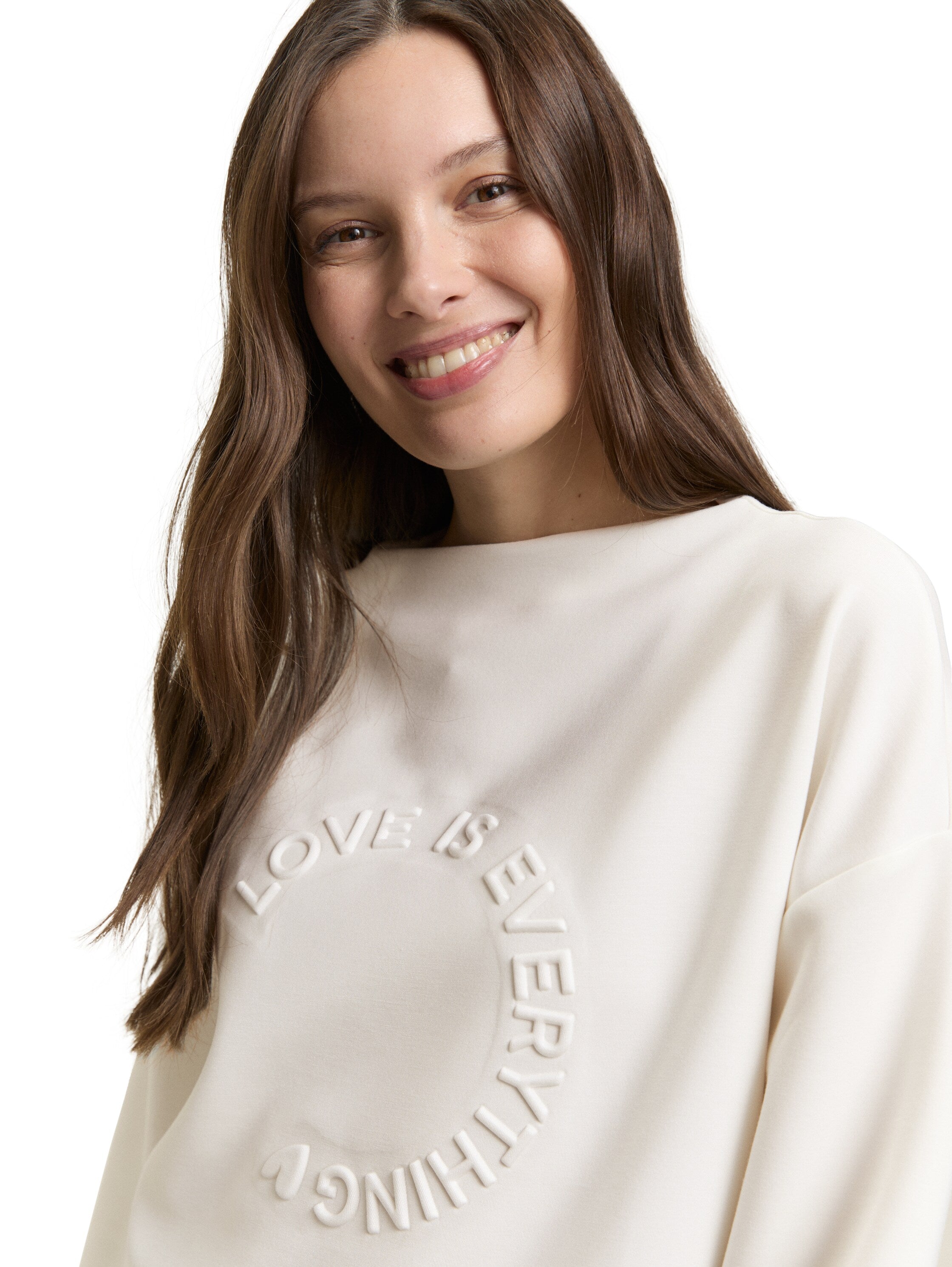 Tom Tailor White Long Sleeved Sweater