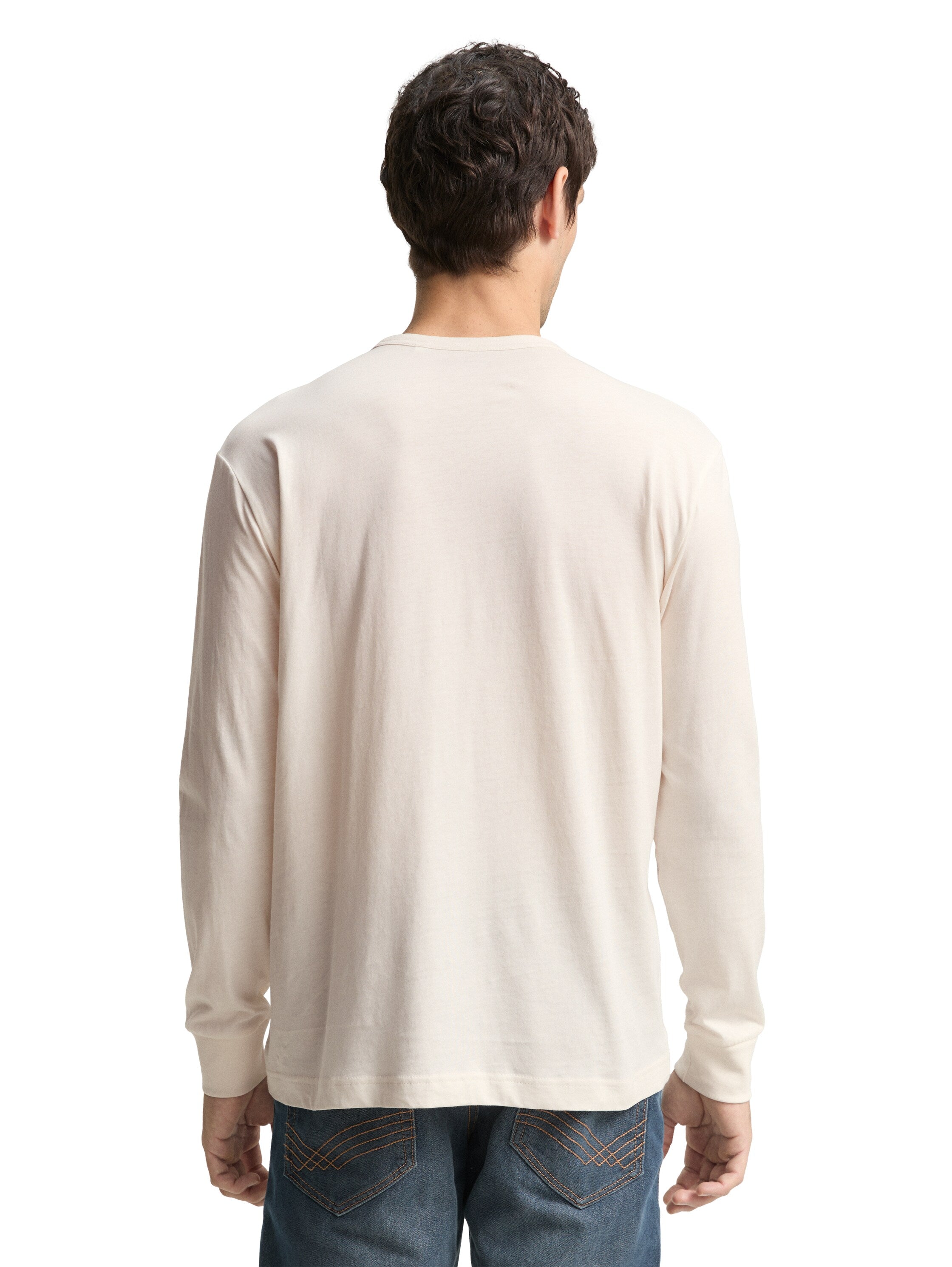 Tom Tailor Long Sleeved White T-Shirt