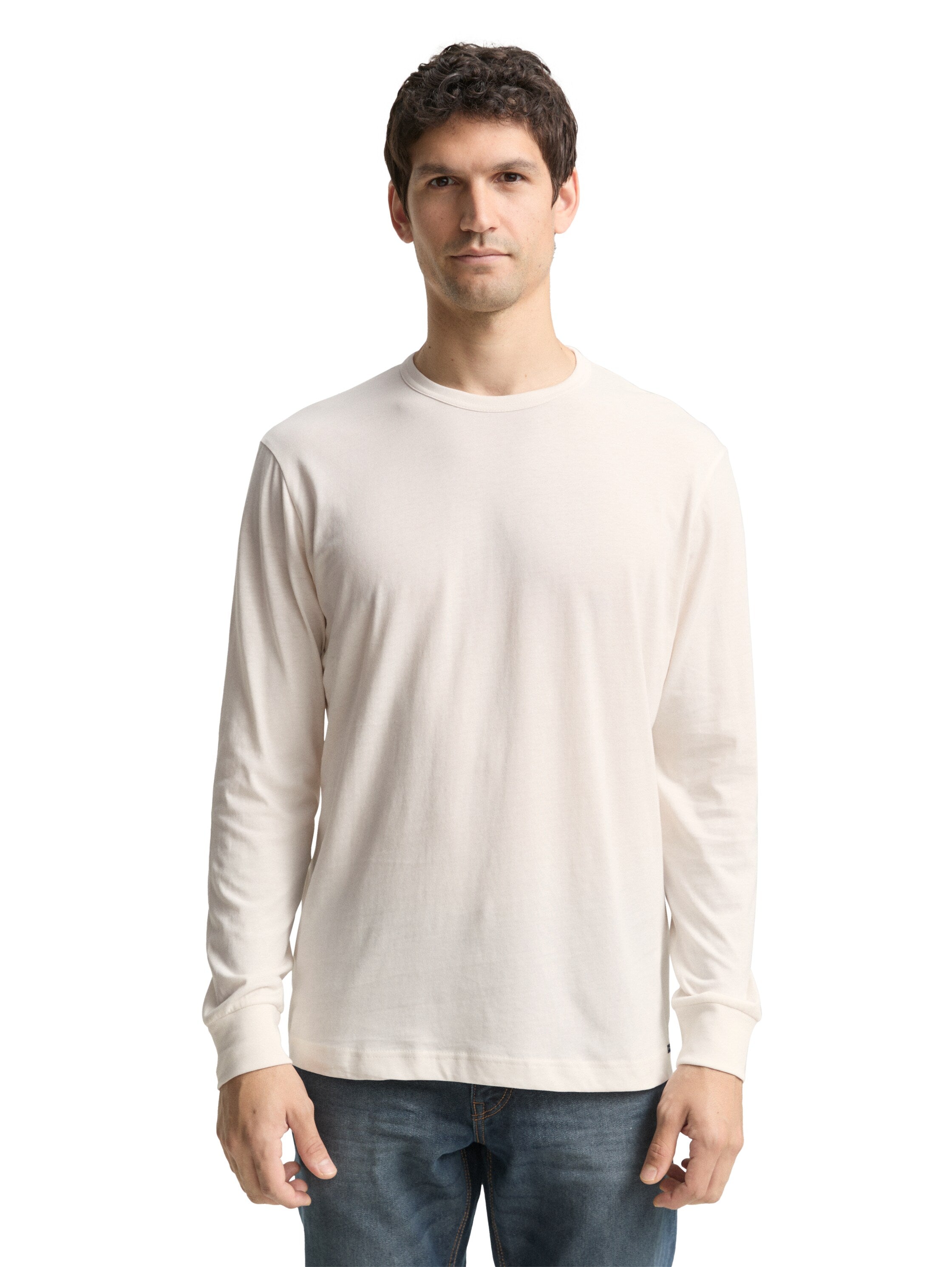 Tom Tailor Long Sleeved White T-Shirt
