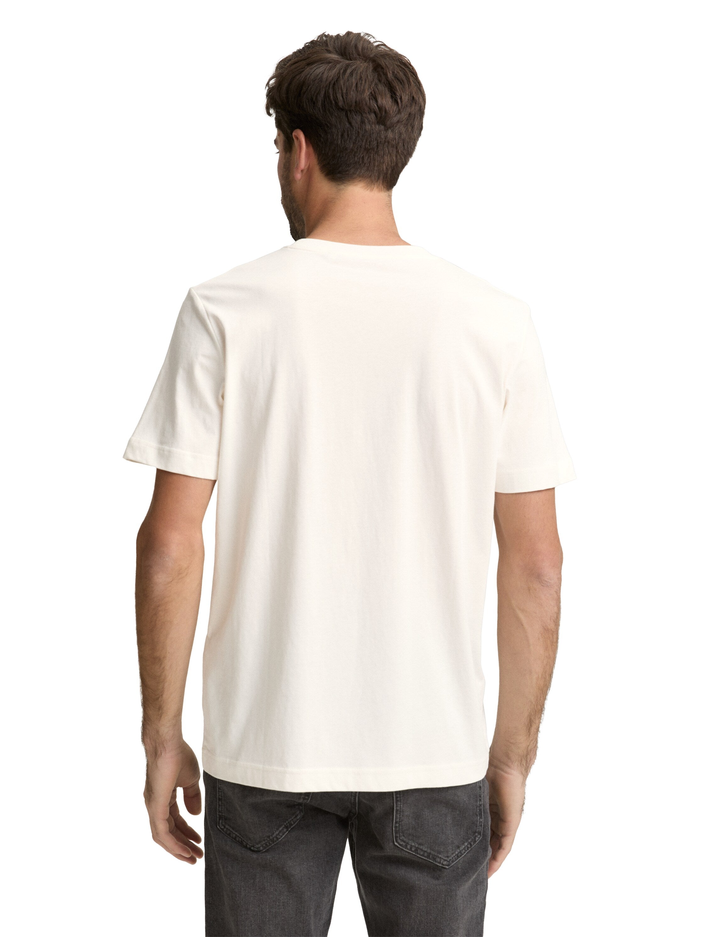 Tom Tailor White T-Shirt With Logo Print