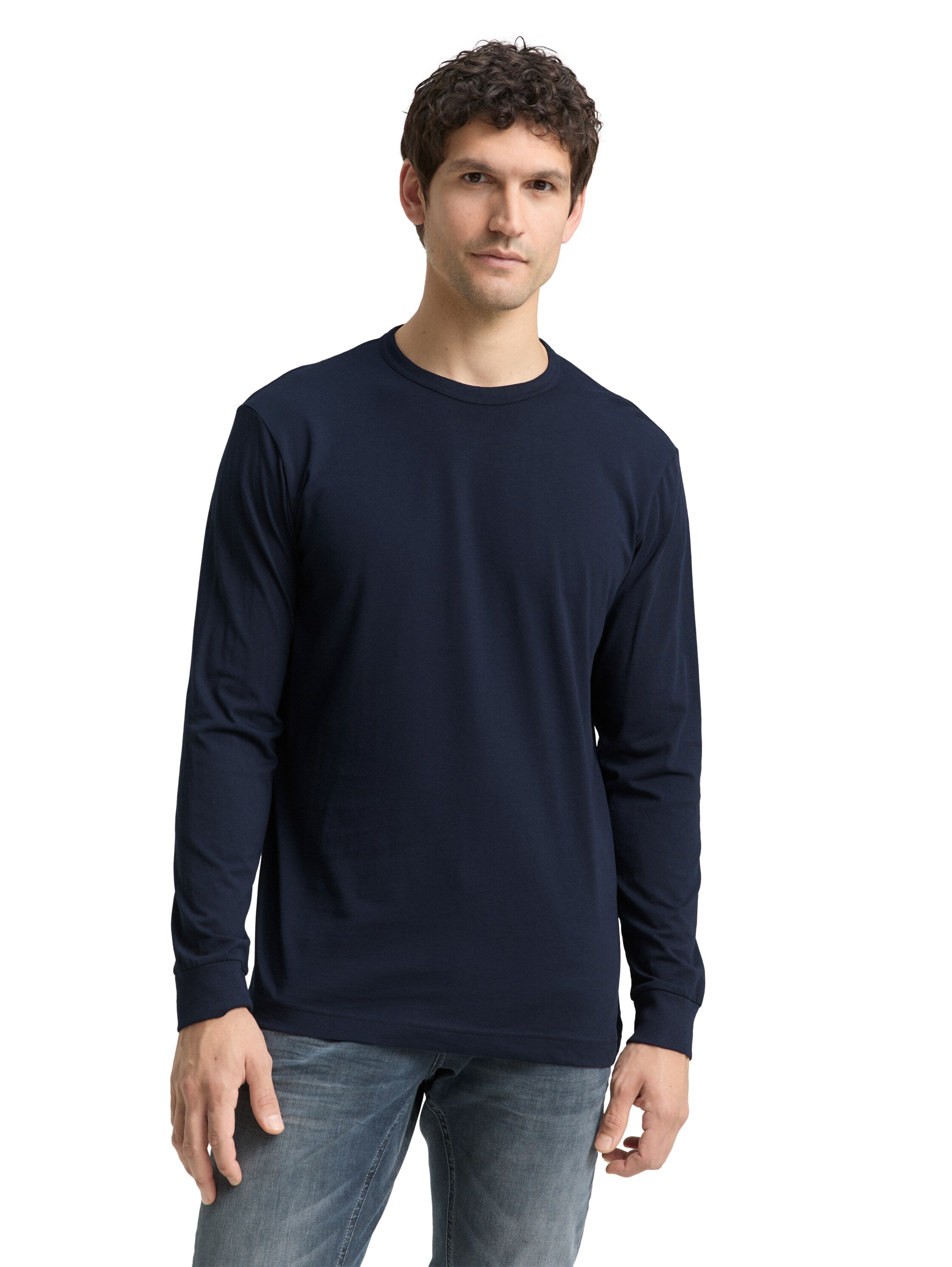 Tom Tailor Long Sleeved Navy T-Shirt