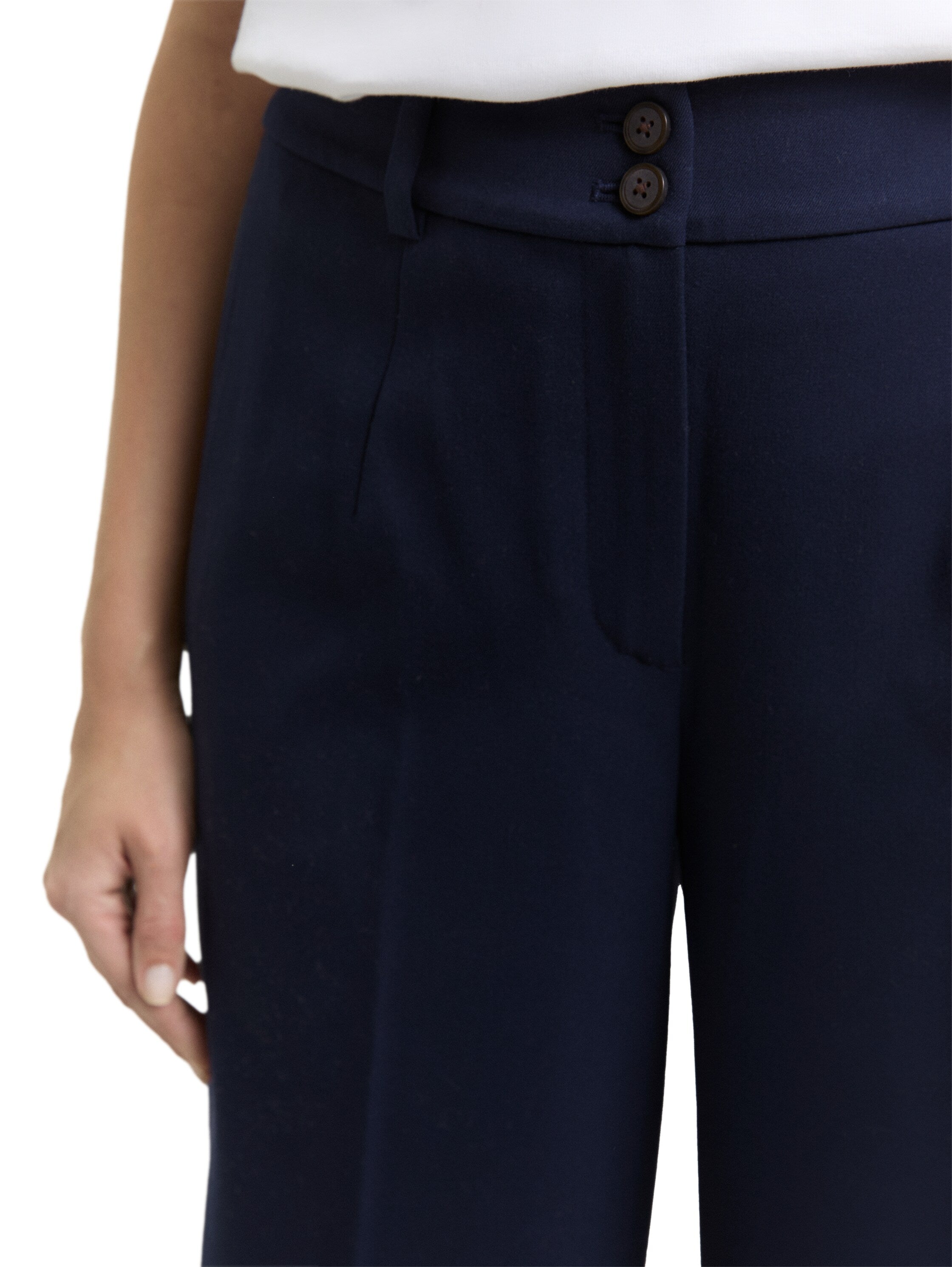 Tom Tailor Navy High-Waisted Trousers