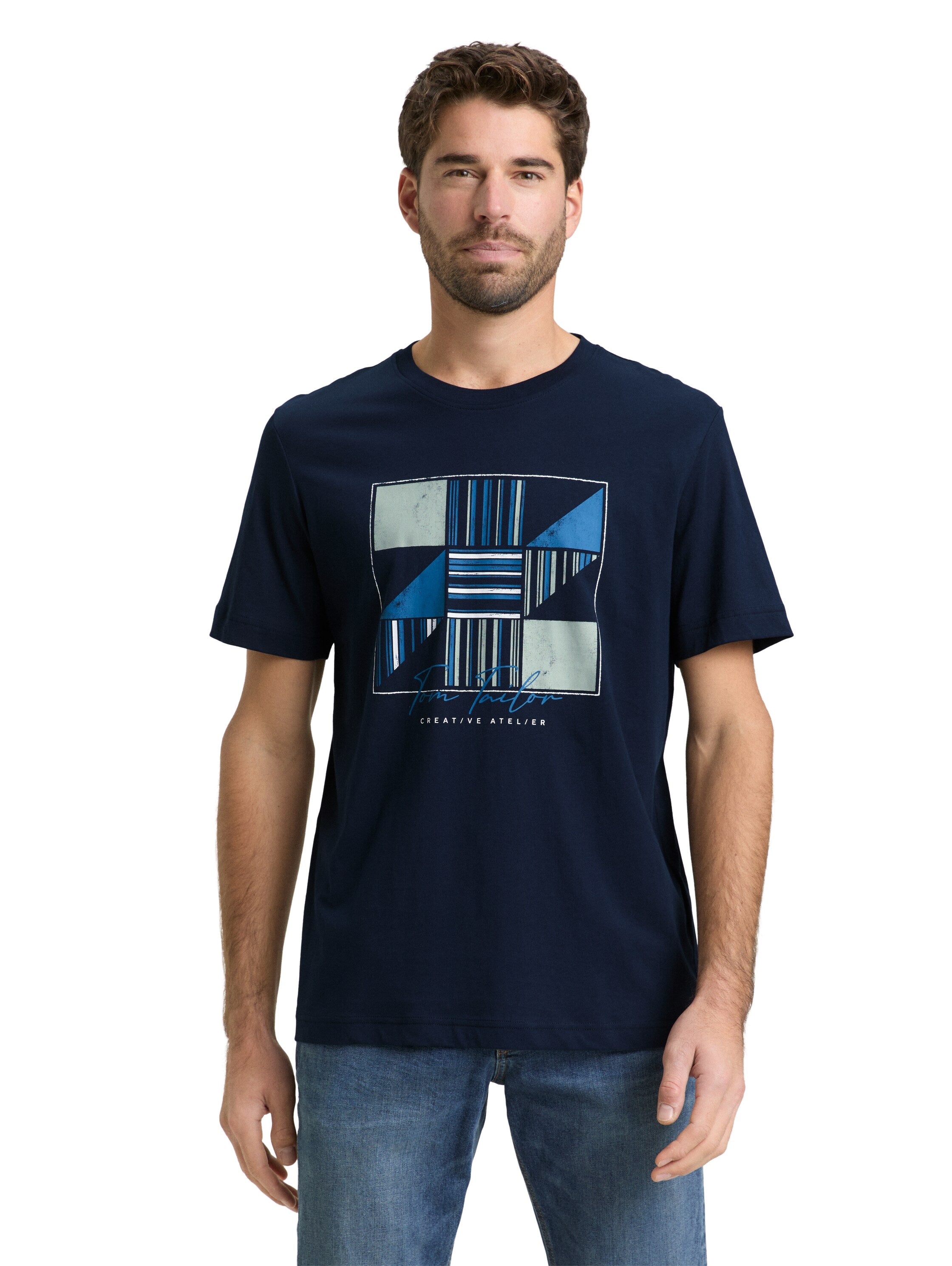 Tom Tailor Dark Navy T-Shirt With Front Design