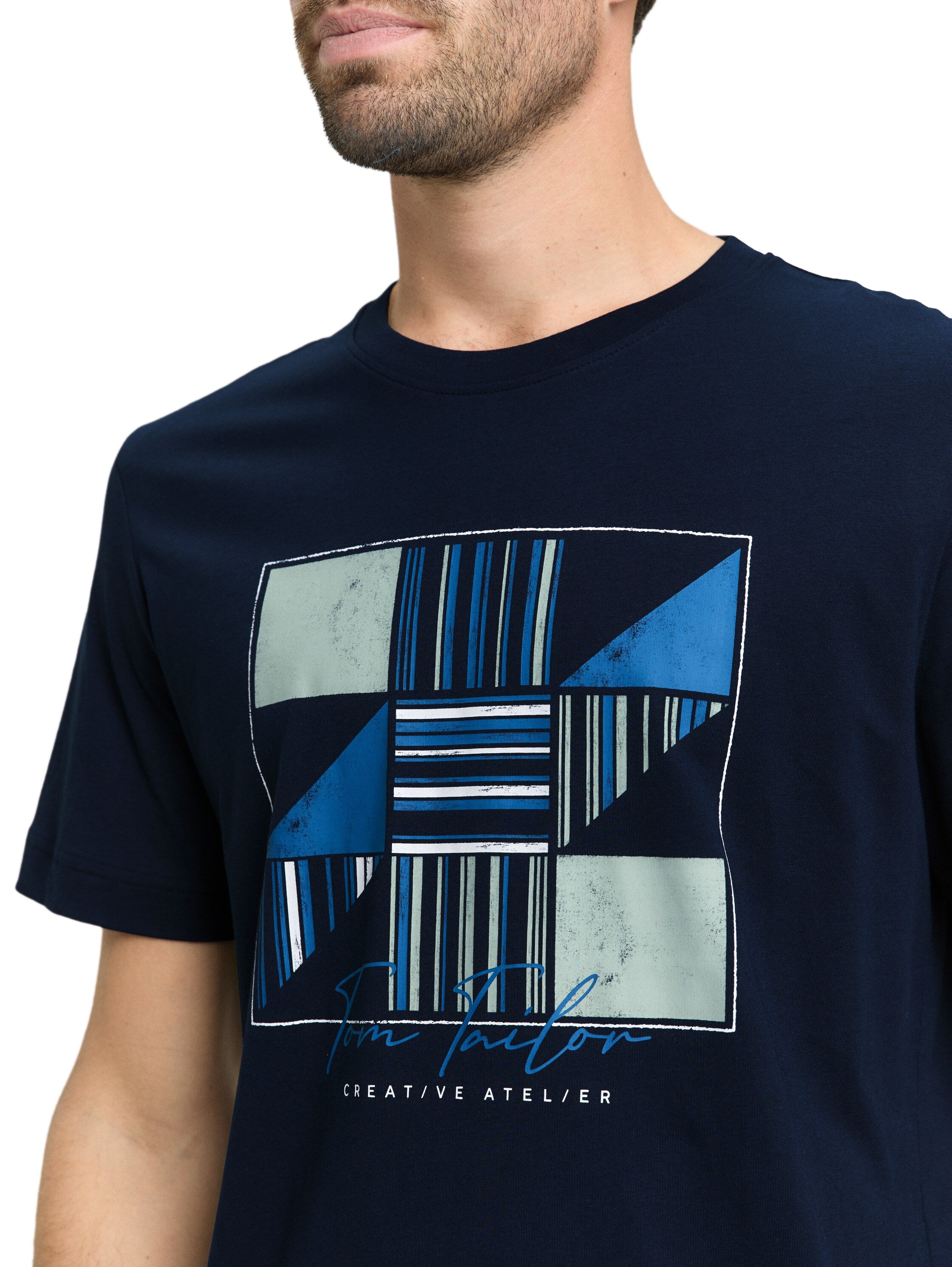 Tom Tailor Dark Navy T-Shirt With Front Design