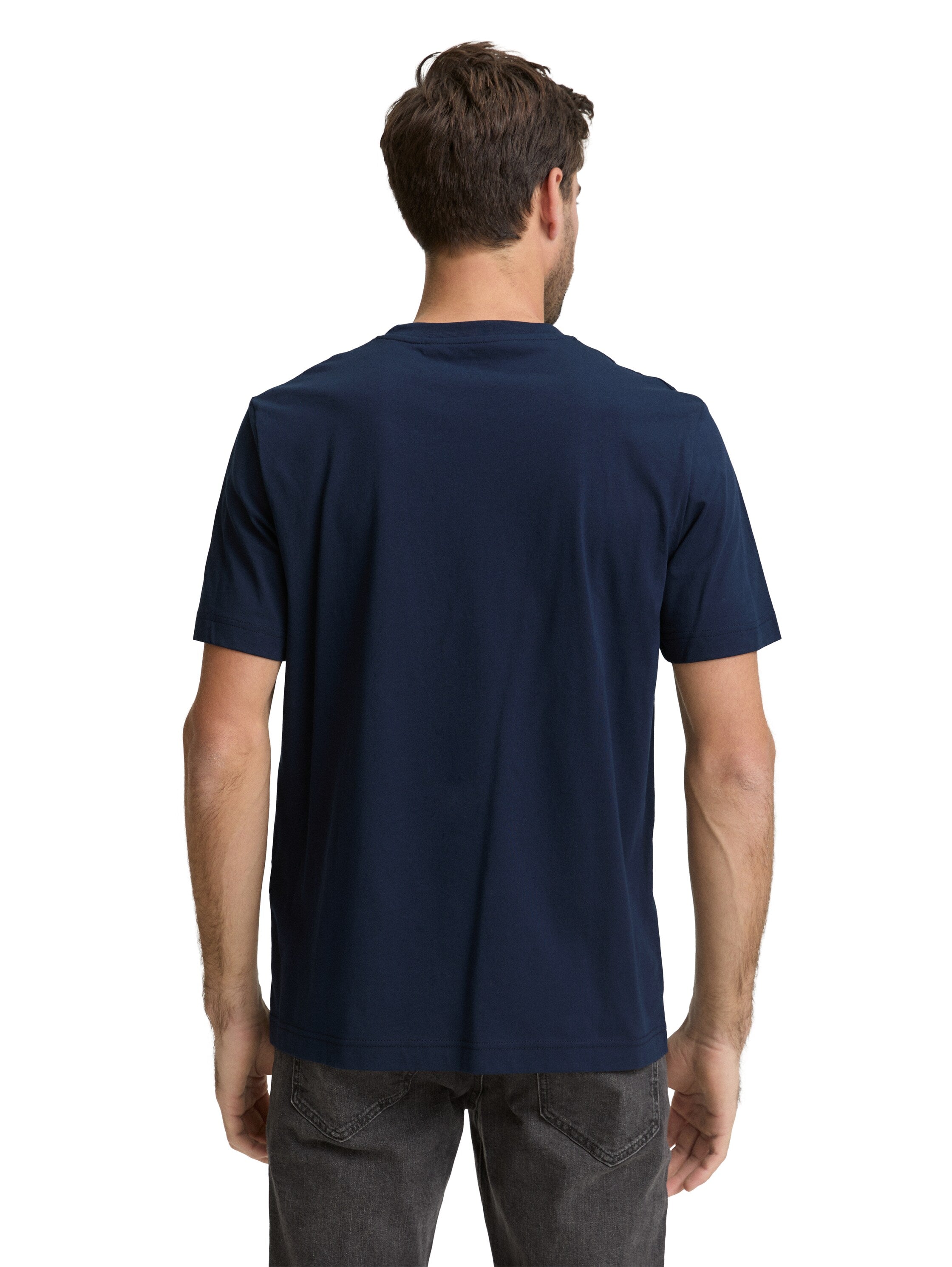 Tom Tailor Navy T-Shirt With Logo Print