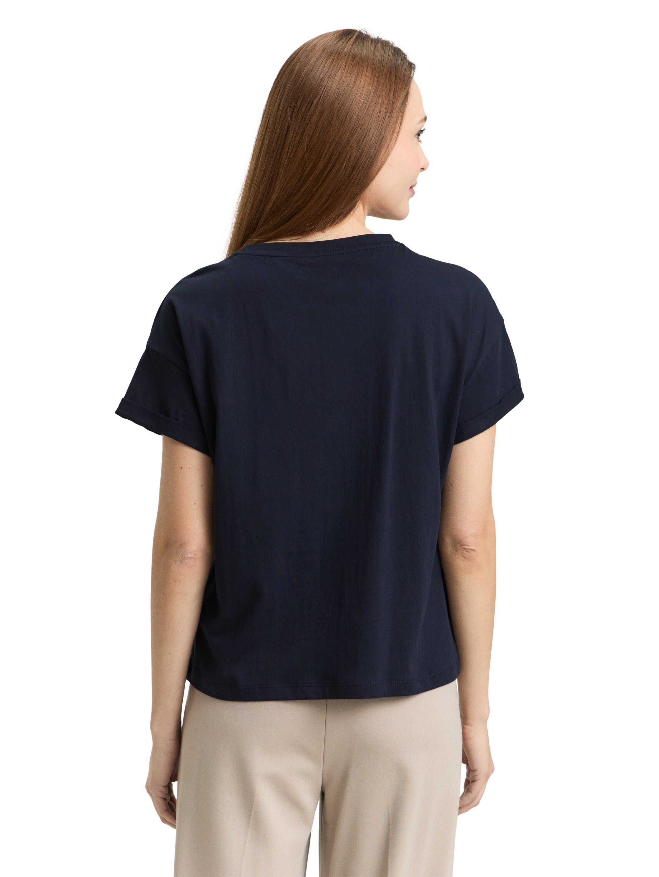 Tom Tailor Navy T-Shirt With Small Front Desing