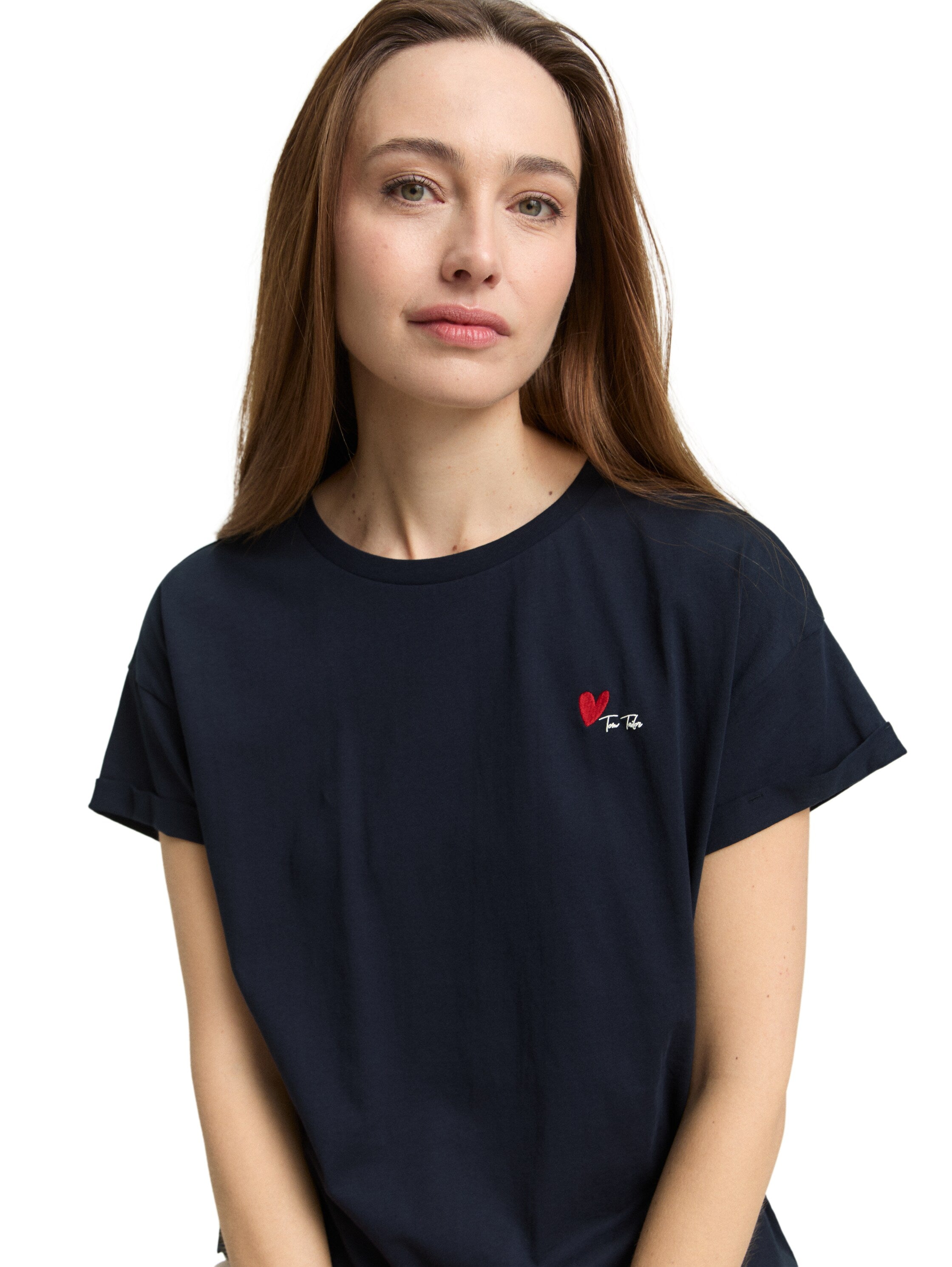 Tom Tailor Navy T-Shirt With Small Front Desing