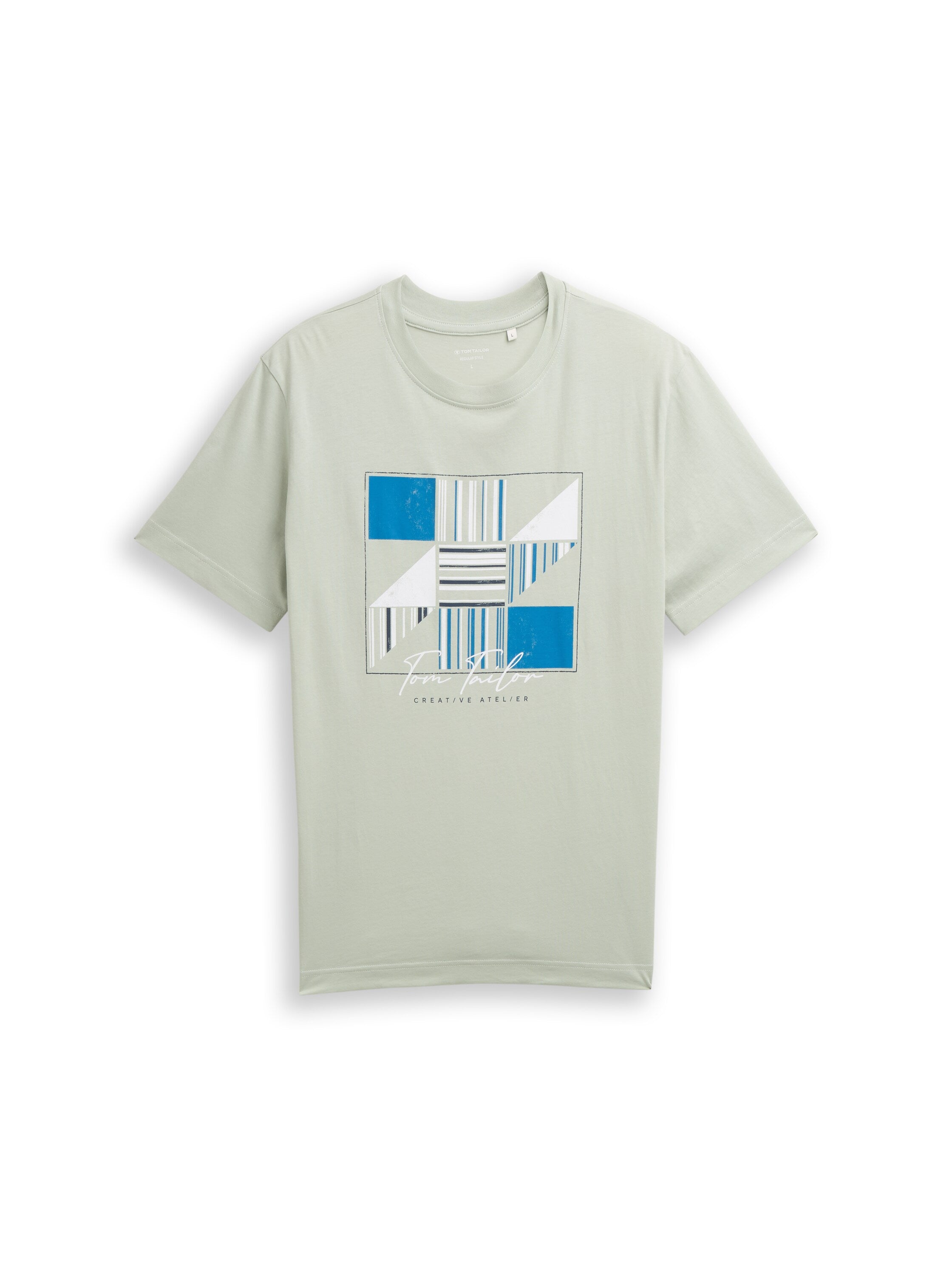 Tom Tailor Light Green T-Shirt With Front Design