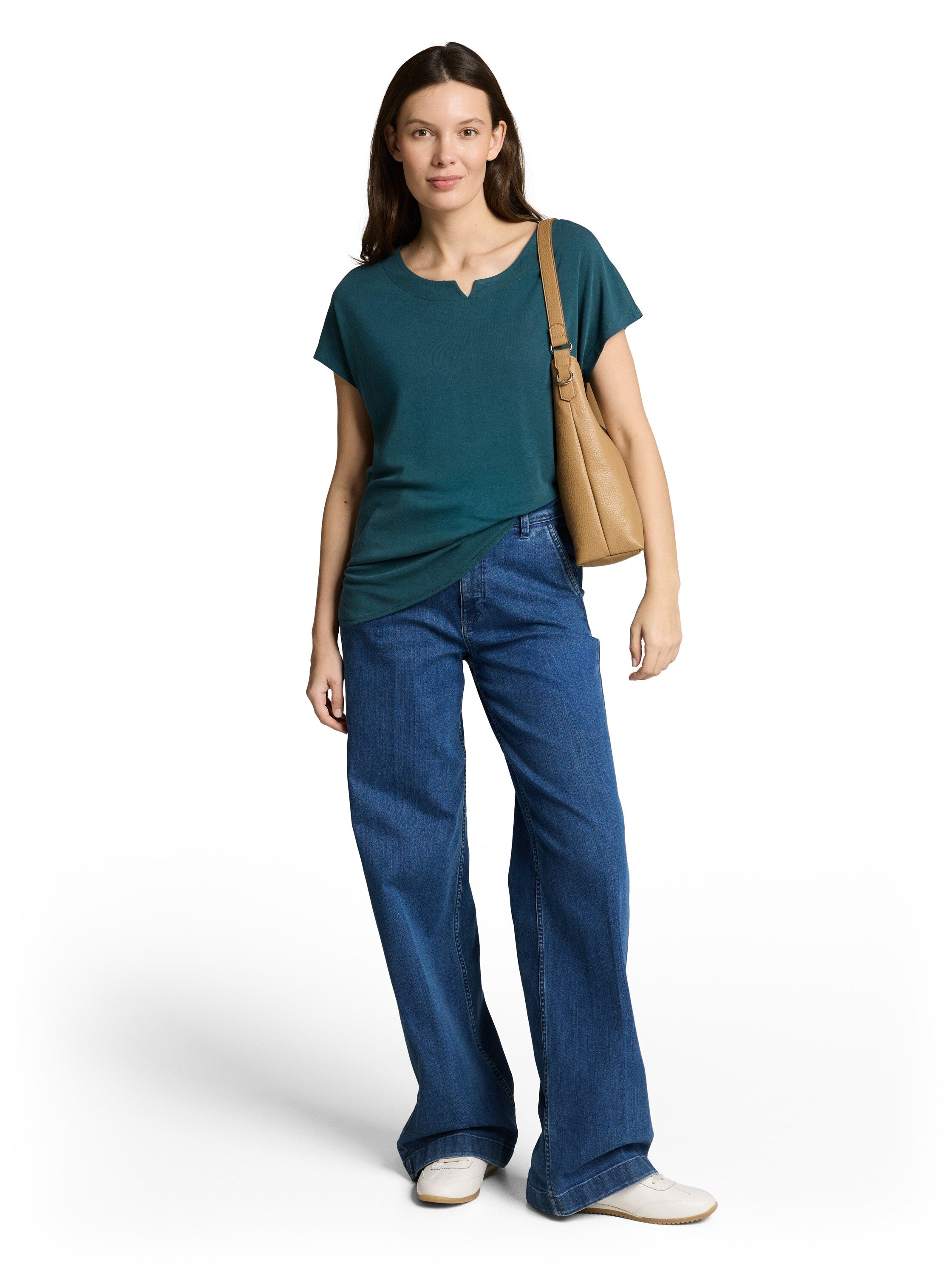Tom Tailor Short Sleeved Green Top