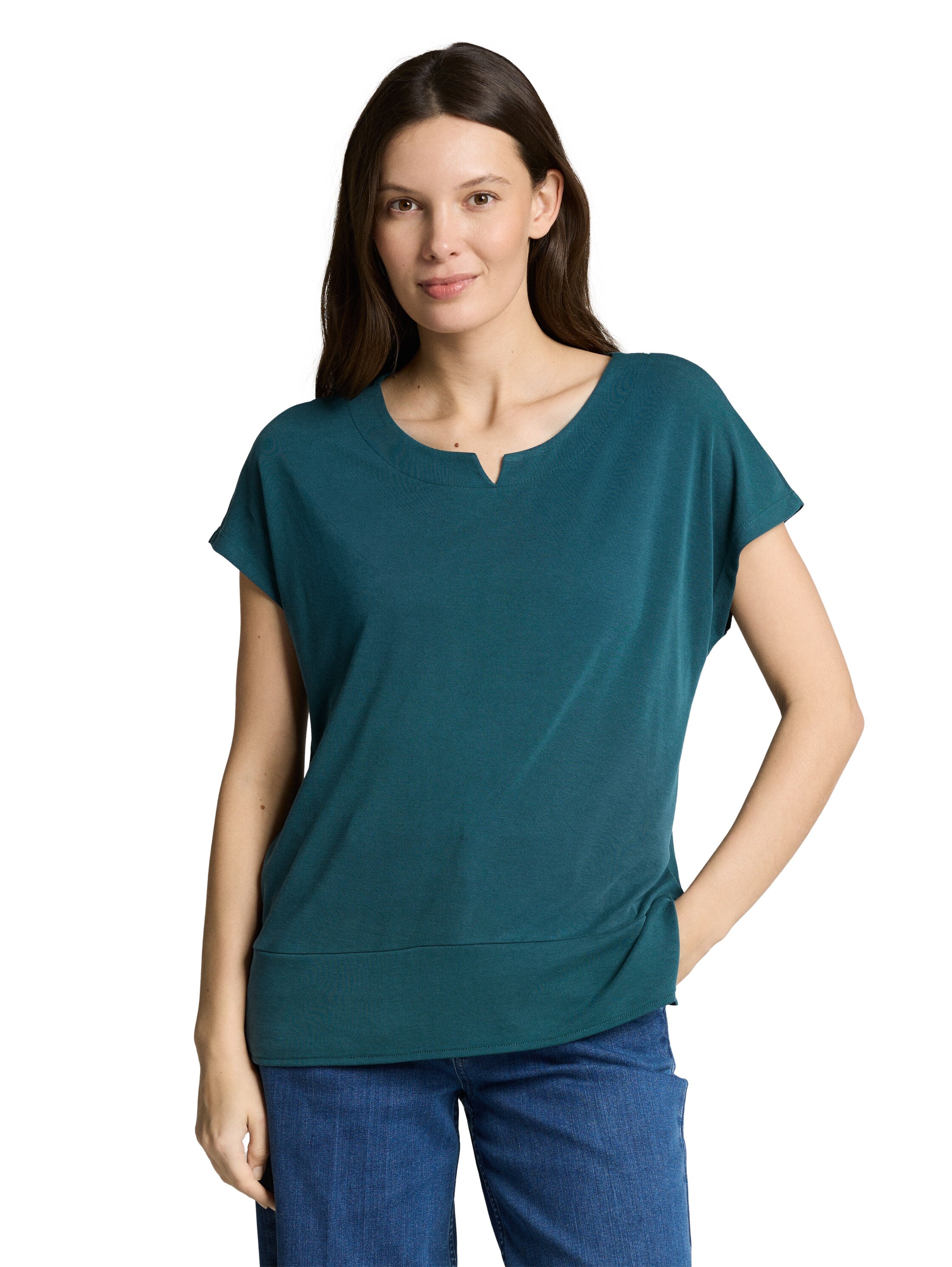 Tom Tailor Short Sleeved Green Top