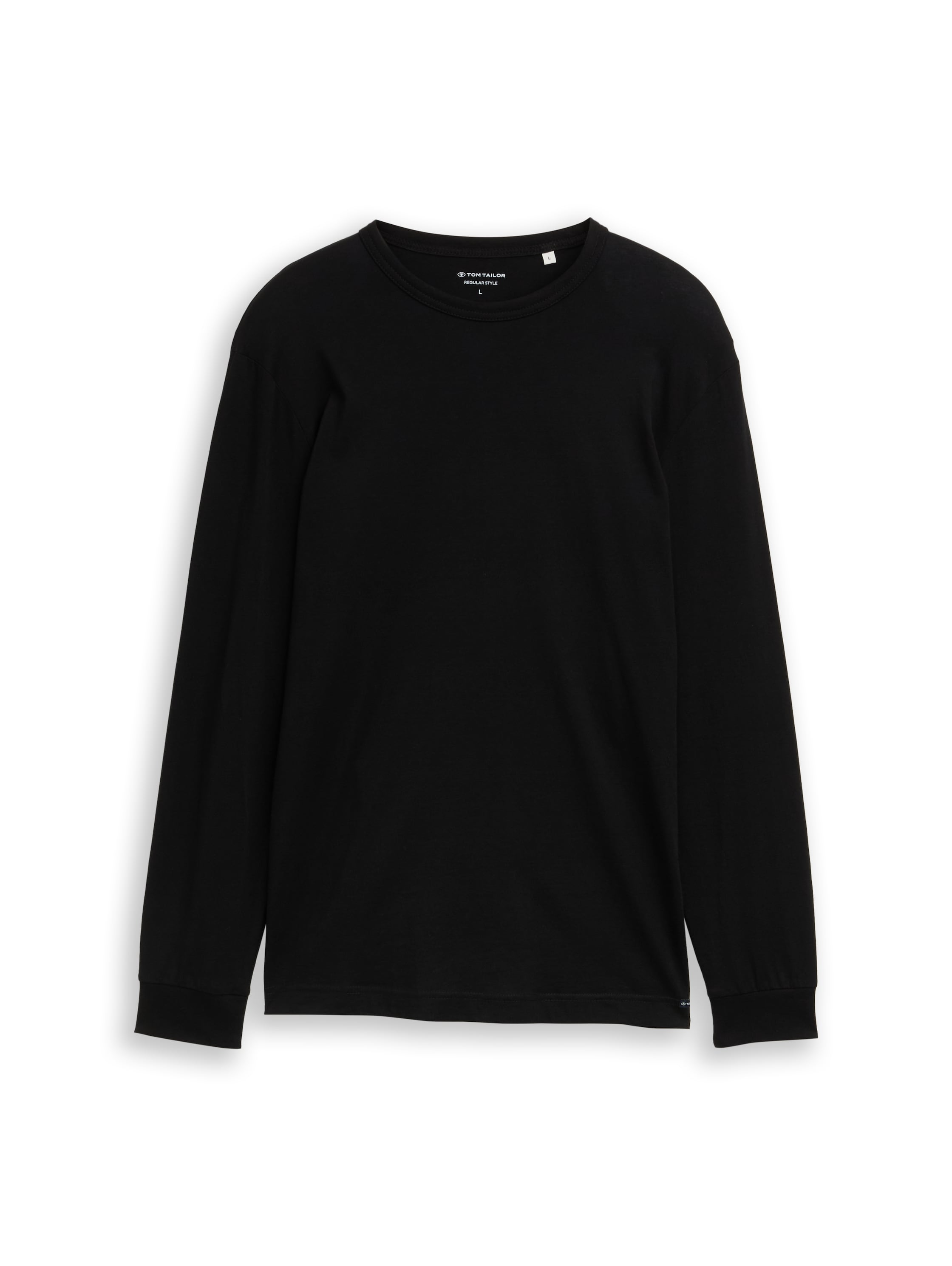 Tom Tailor Long Sleeved Black T-Shirt