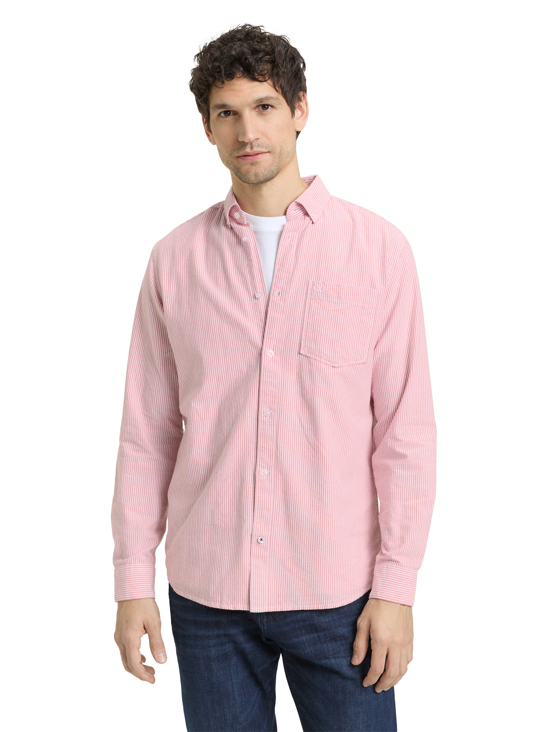 Tom Tailor Regular-Fit Pink Shirt With Breast Pocket