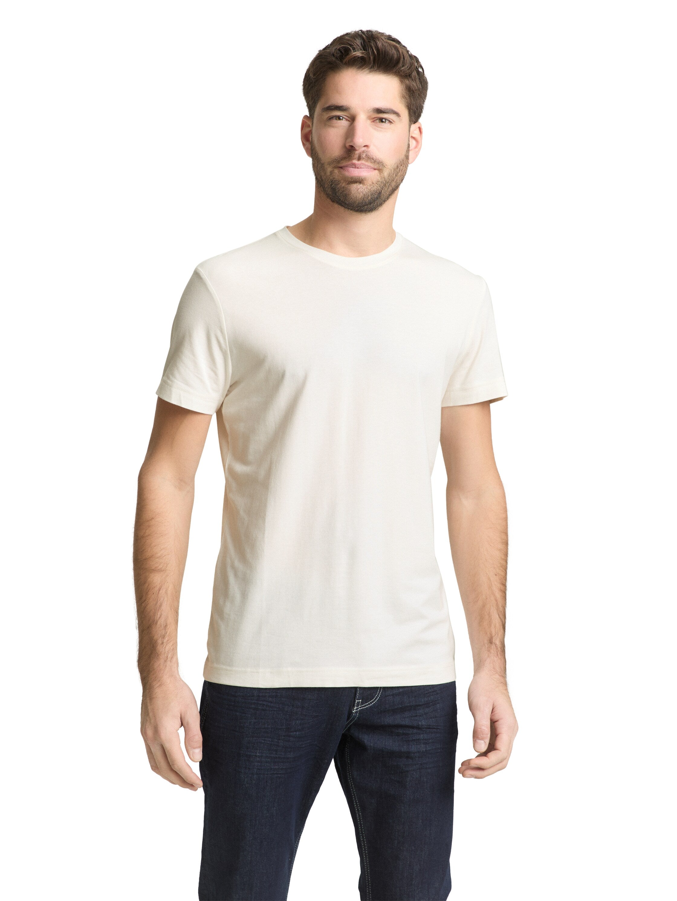 Tom Tailor Off-White Basic T-Shirt