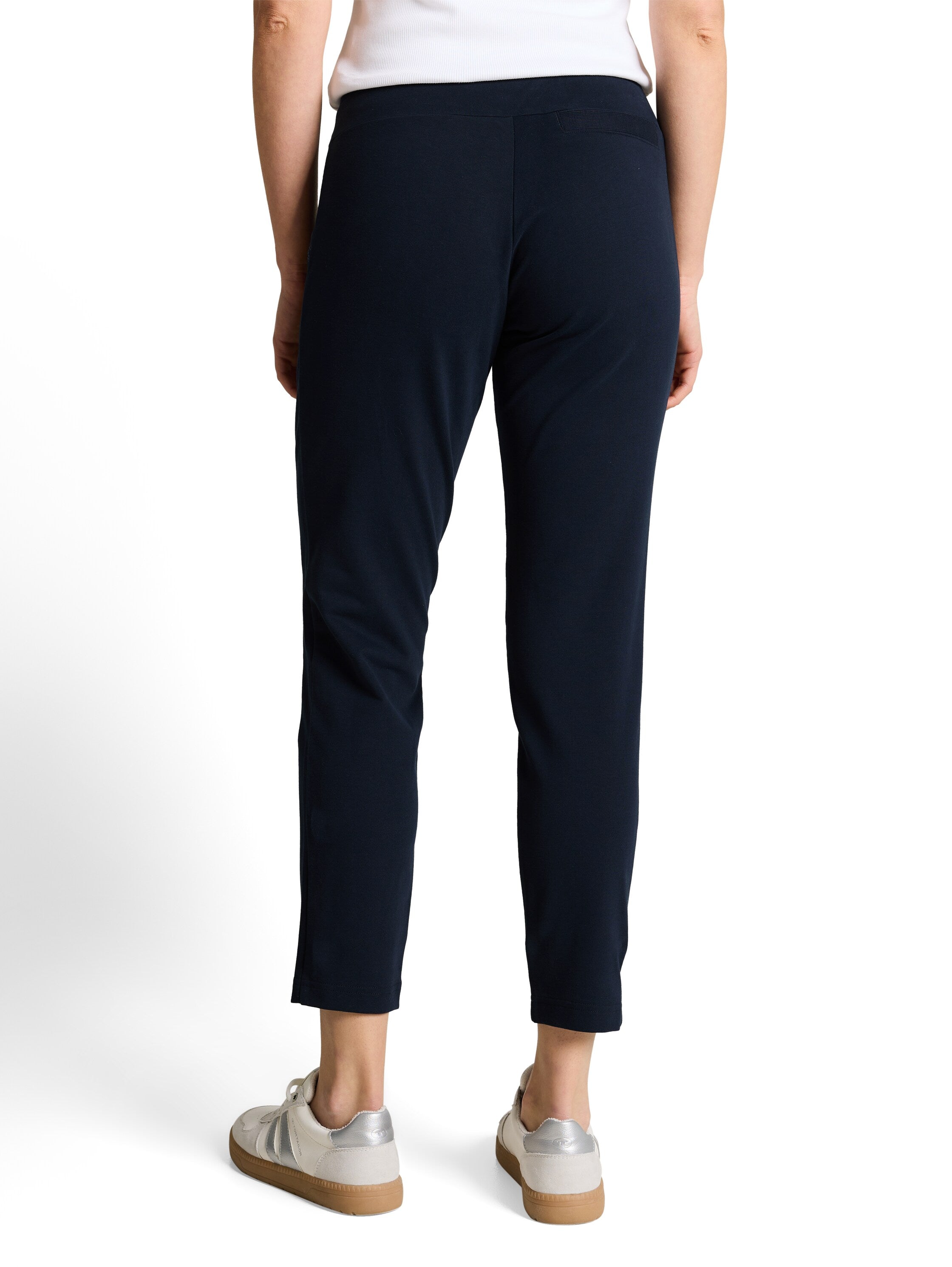 Tom Tailor Navy Cropped Jogger Trousers
