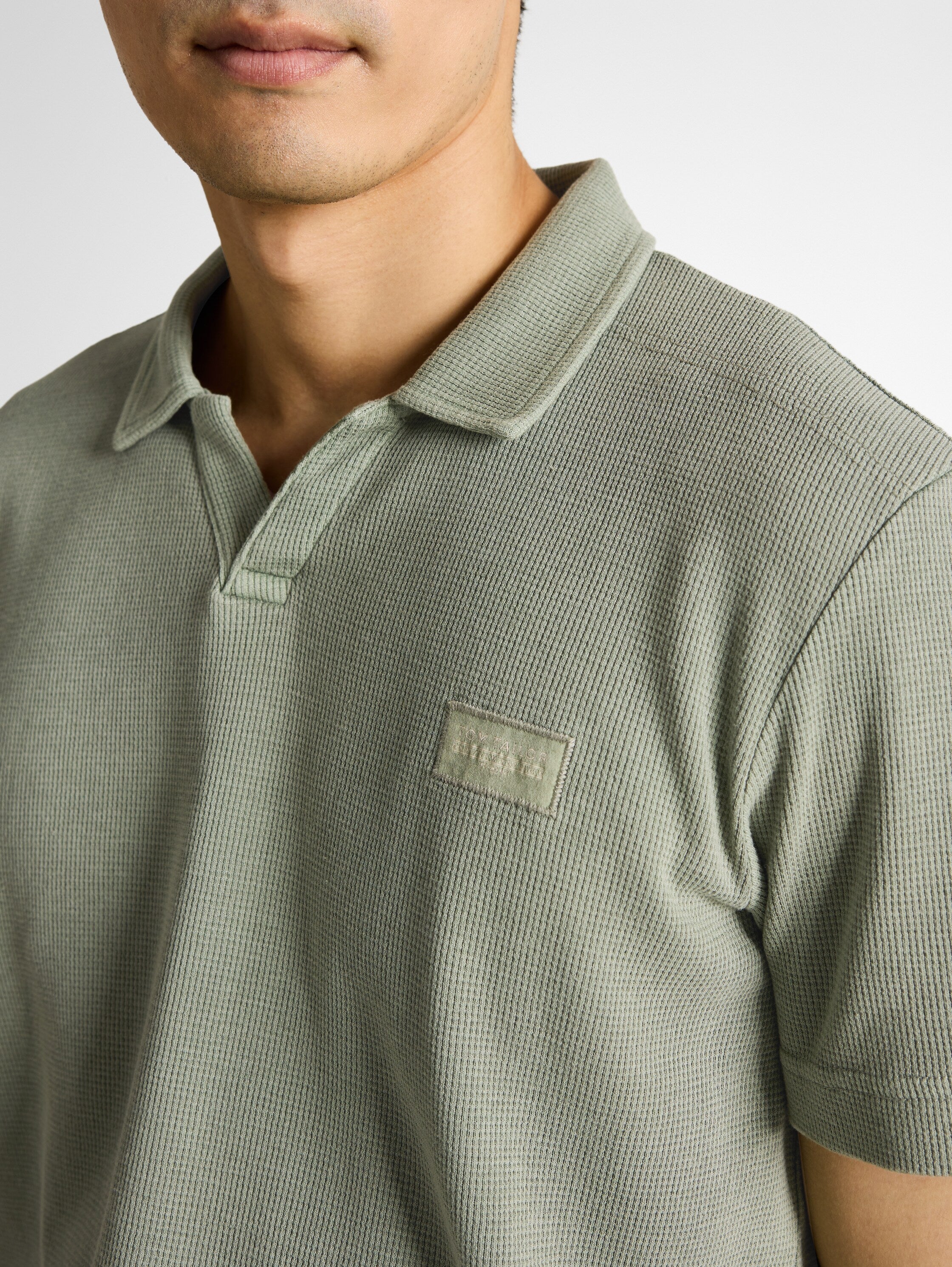 Tom Tailor Olive Short Sleeved Polo With Logo