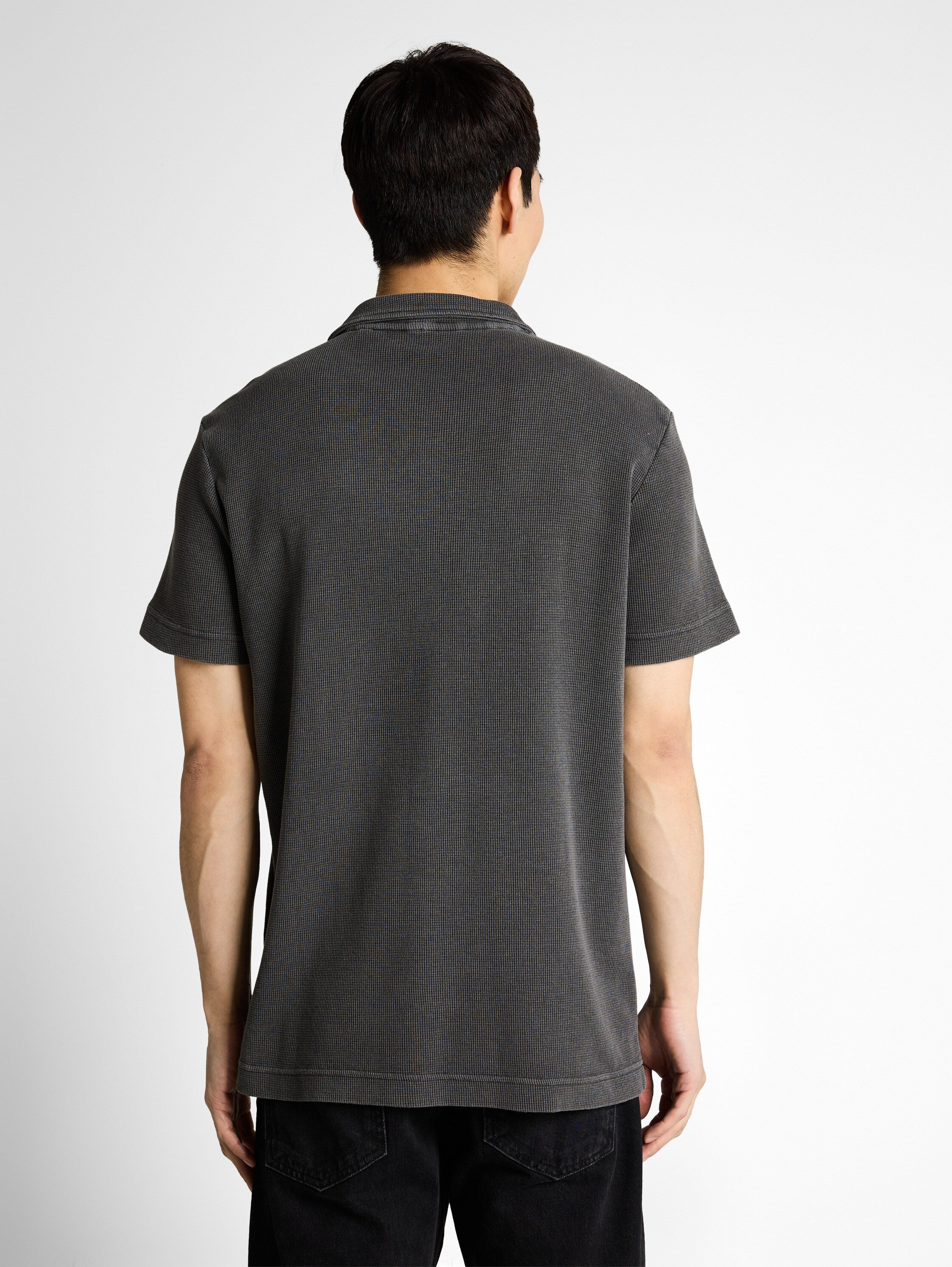 Tom Tailor Tarmac Grey Short Sleeved Polo With Logo