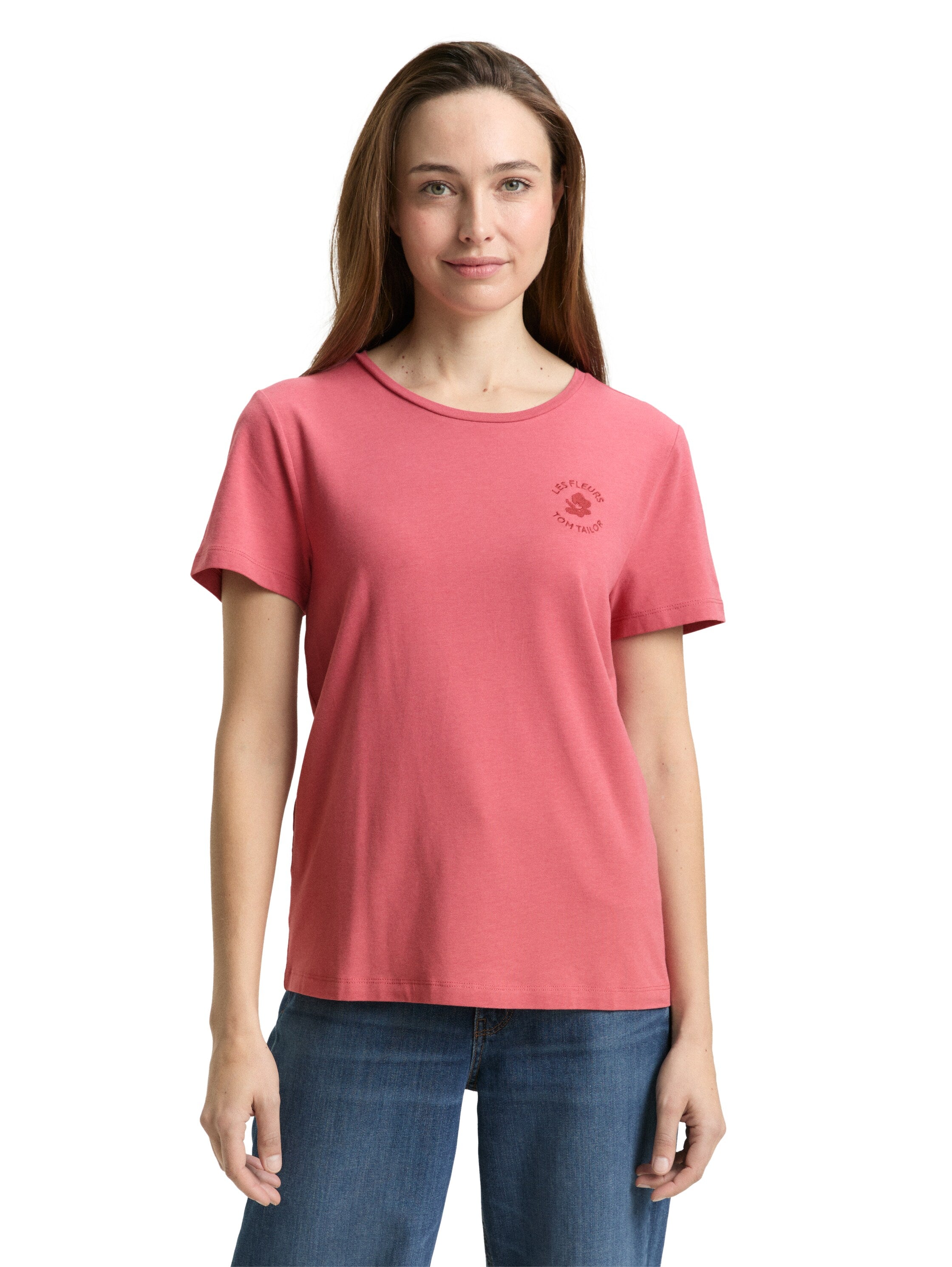 Tom Tailor Pink Printed T-Shirt