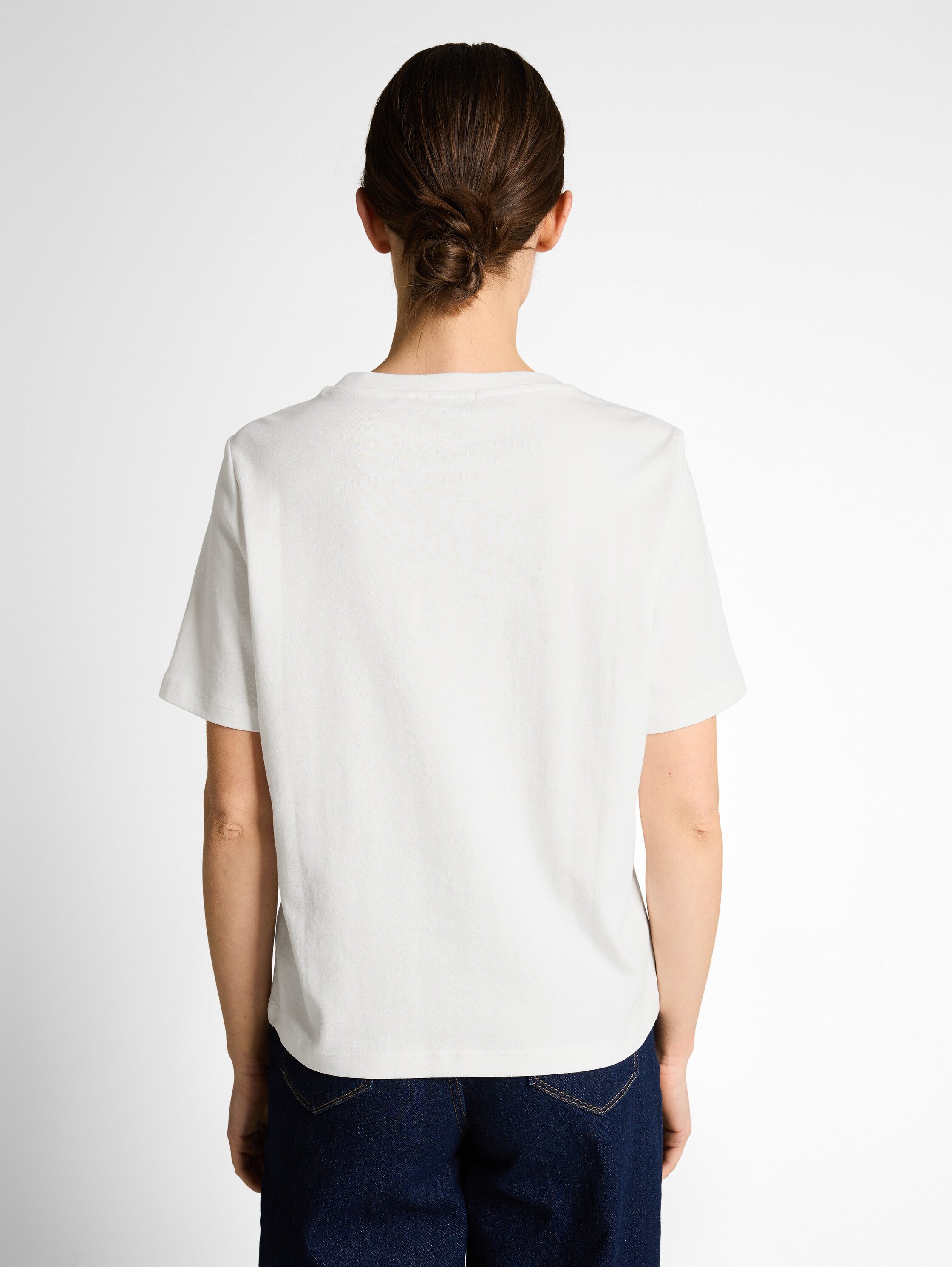 Tom Tailor White Cotton Short Sleeved T-Shirt