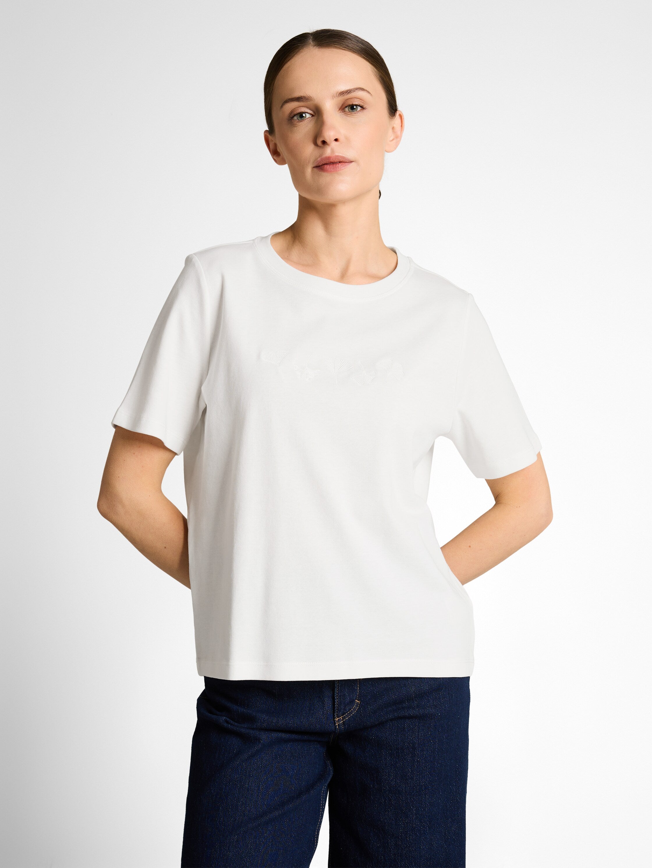 Tom Tailor White Cotton Short Sleeved T-Shirt