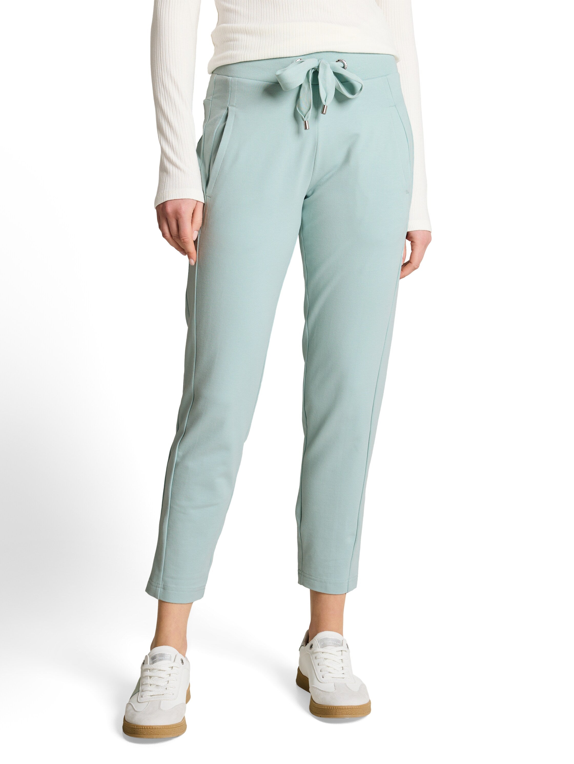 Tom Tailor Blue Haz Cropped Jogger Trousers