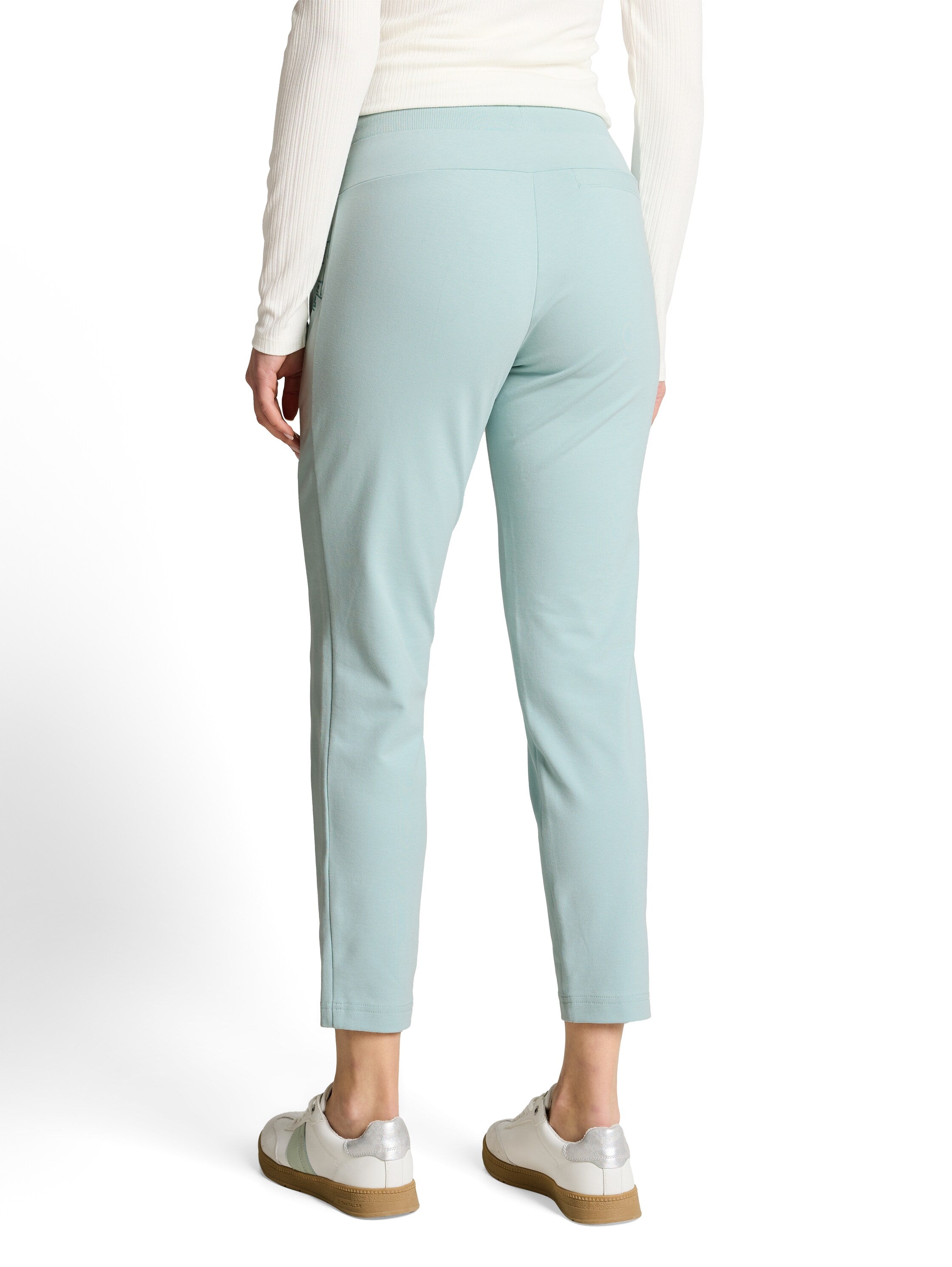 Tom Tailor Blue Haz Cropped Jogger Trousers