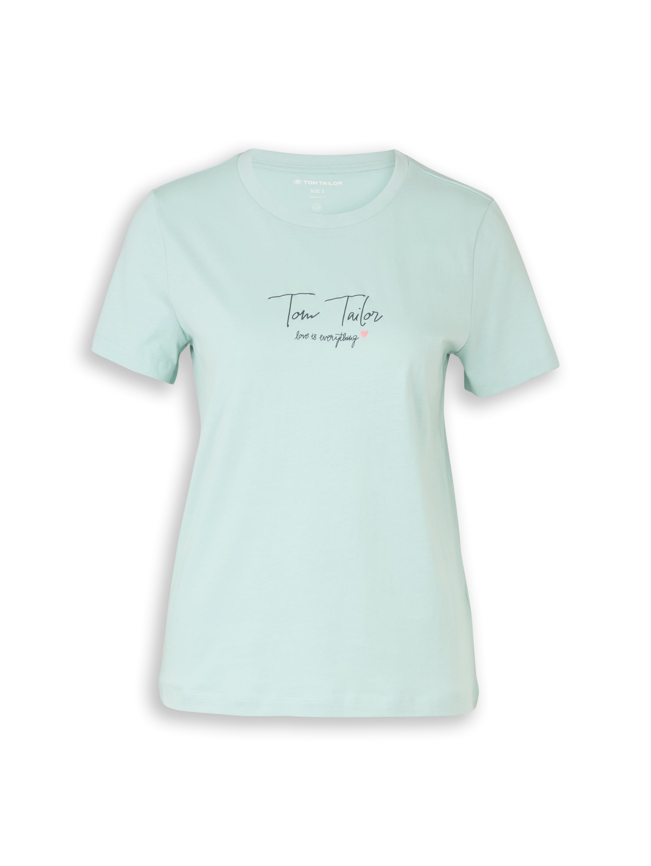 Tom Tailor Blue Haz T-shirt With Logo Print