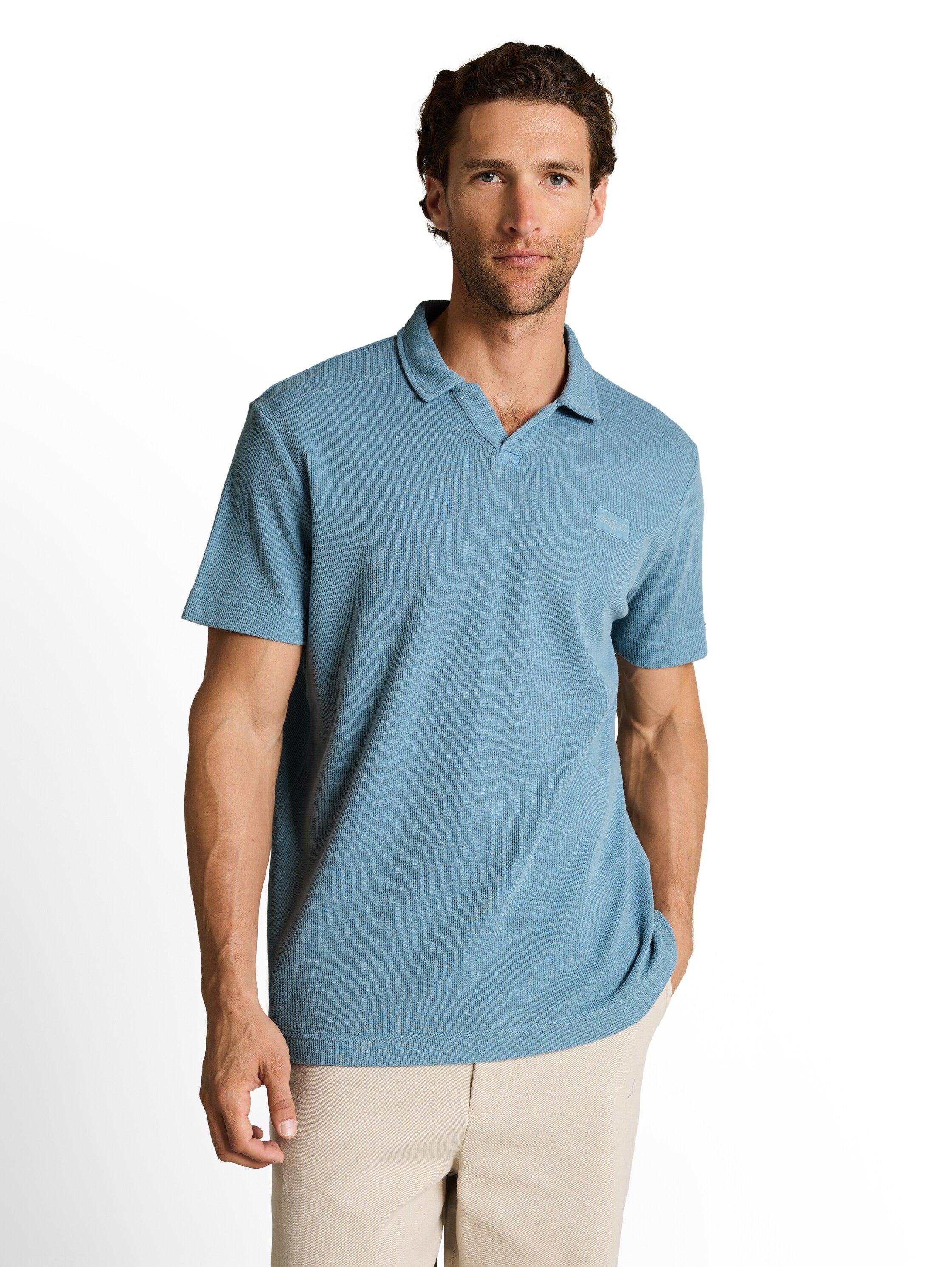 Tom Tailor Blue Short Sleeved Polo With Logo