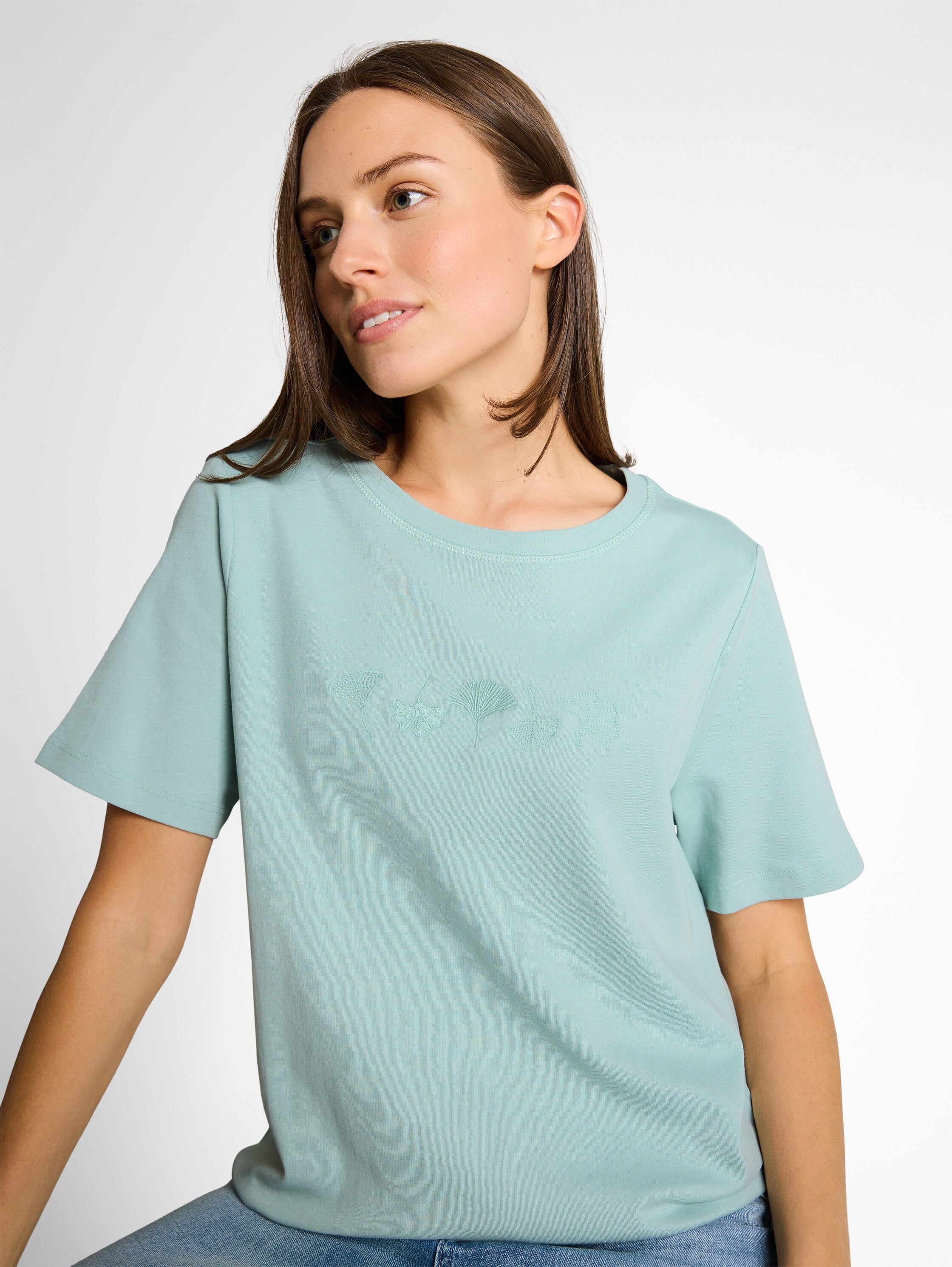 Tom Tailor Light Blue Green Cotton Short Sleeved T-Shirt