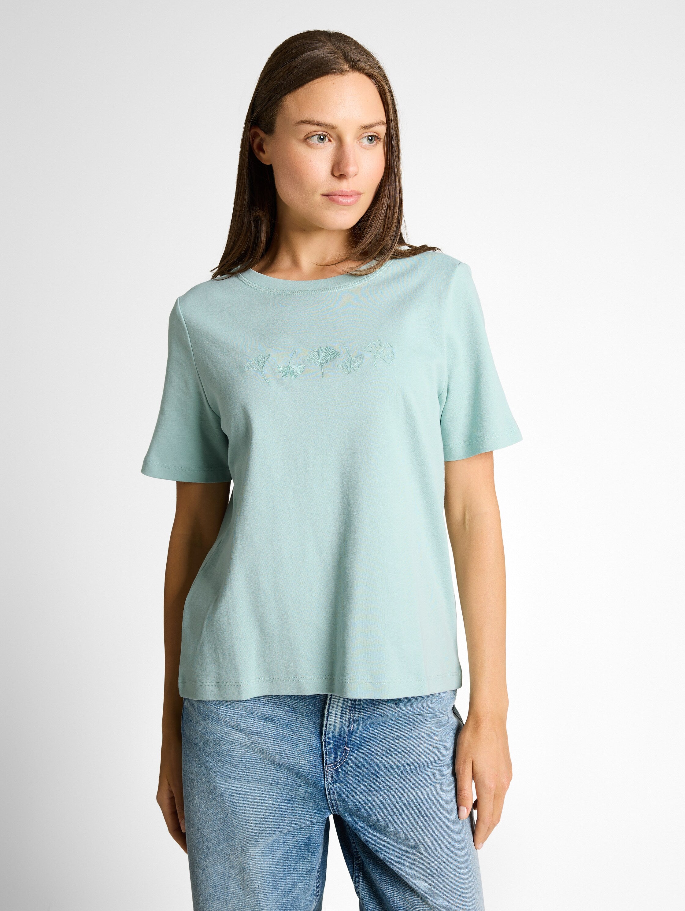 Tom Tailor Light Blue Green Cotton Short Sleeved T-Shirt